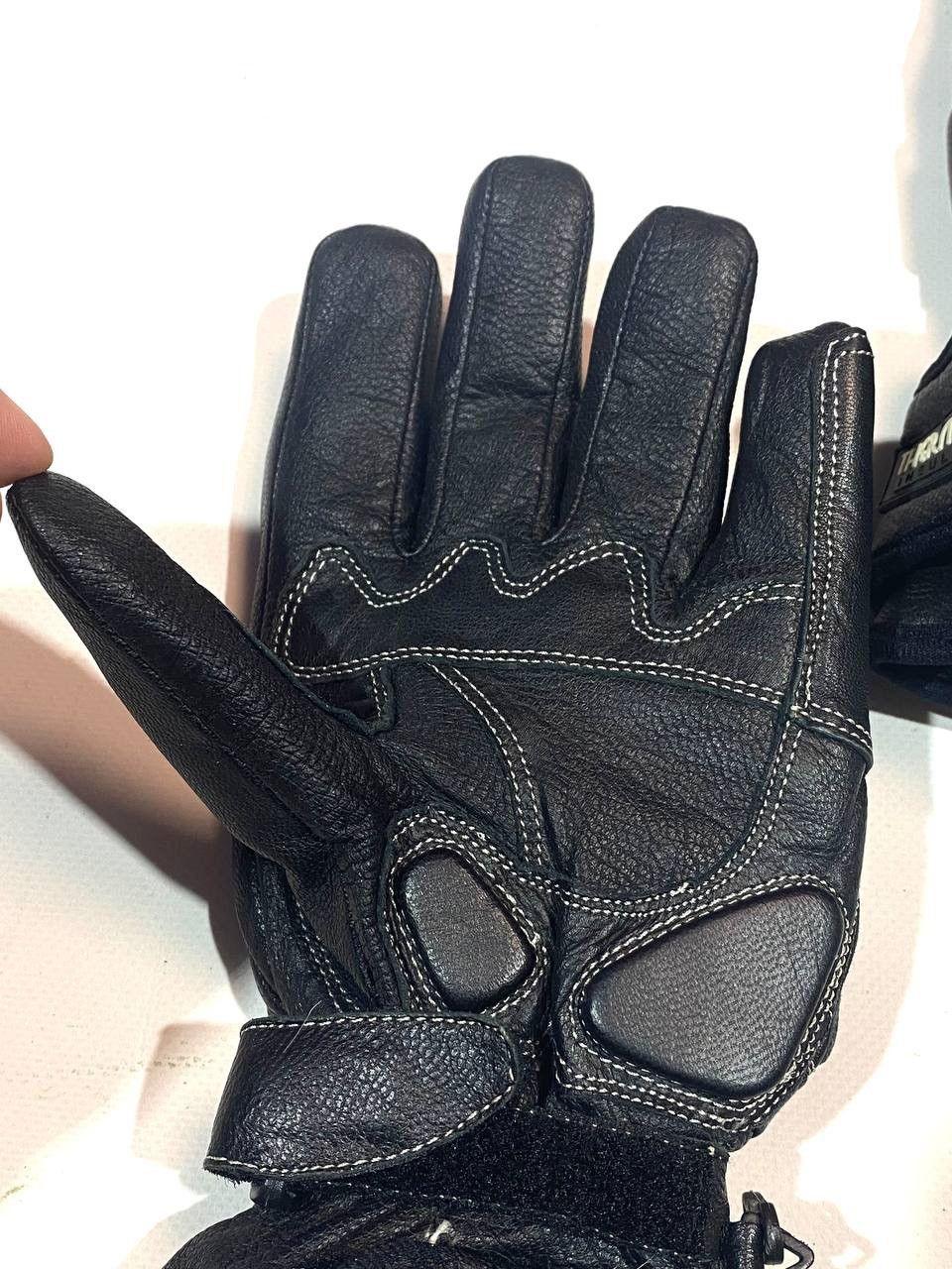 Leather Buffalo Leather Racing Moto Gloves Size ONE SIZE - 5 Thumbnail