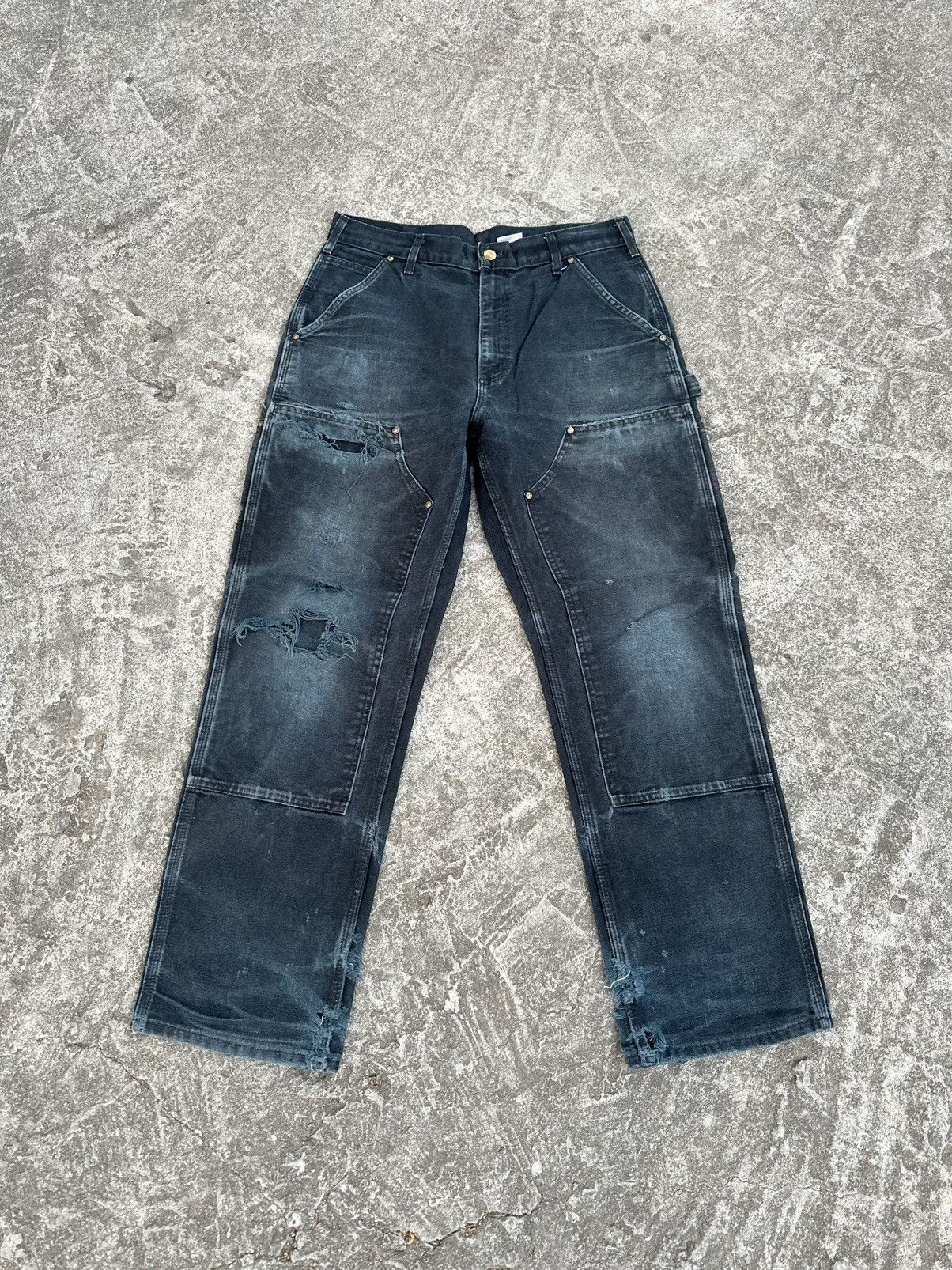 Carhartt (32x30) Grail Crazy Vintage Distressed Carhartt Double Knee Size US 32 / EU 48 - 9 Thumbnail