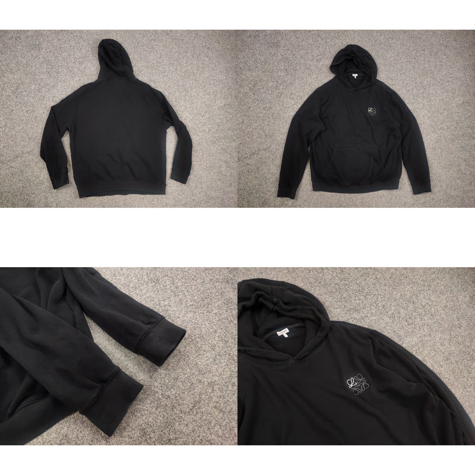 Loewe Loewe mini classic logo black oversized hoodie XL Men Cotton Canvas Logo Authentic Pullover Crew Neck Fall Black CI Size US XL / EU 56 / 4 - 8 Thumbnail