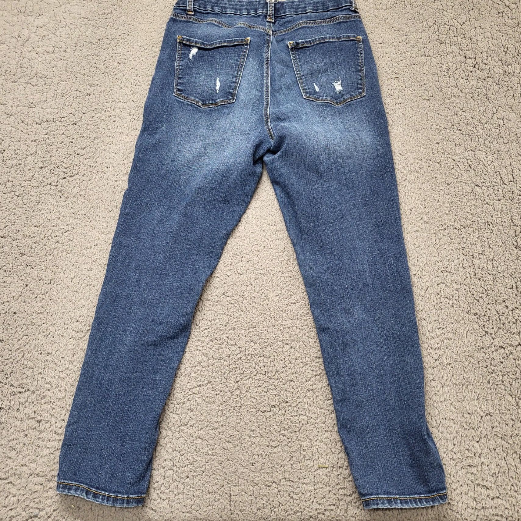Vintage VINTAGE: NoBo Jeans Womens Size 13 Distressed Jeans Stretch High Rise Tapered Denim 28x26 Size 34" / US 12 / IT 48 - 2 Thumbnail
