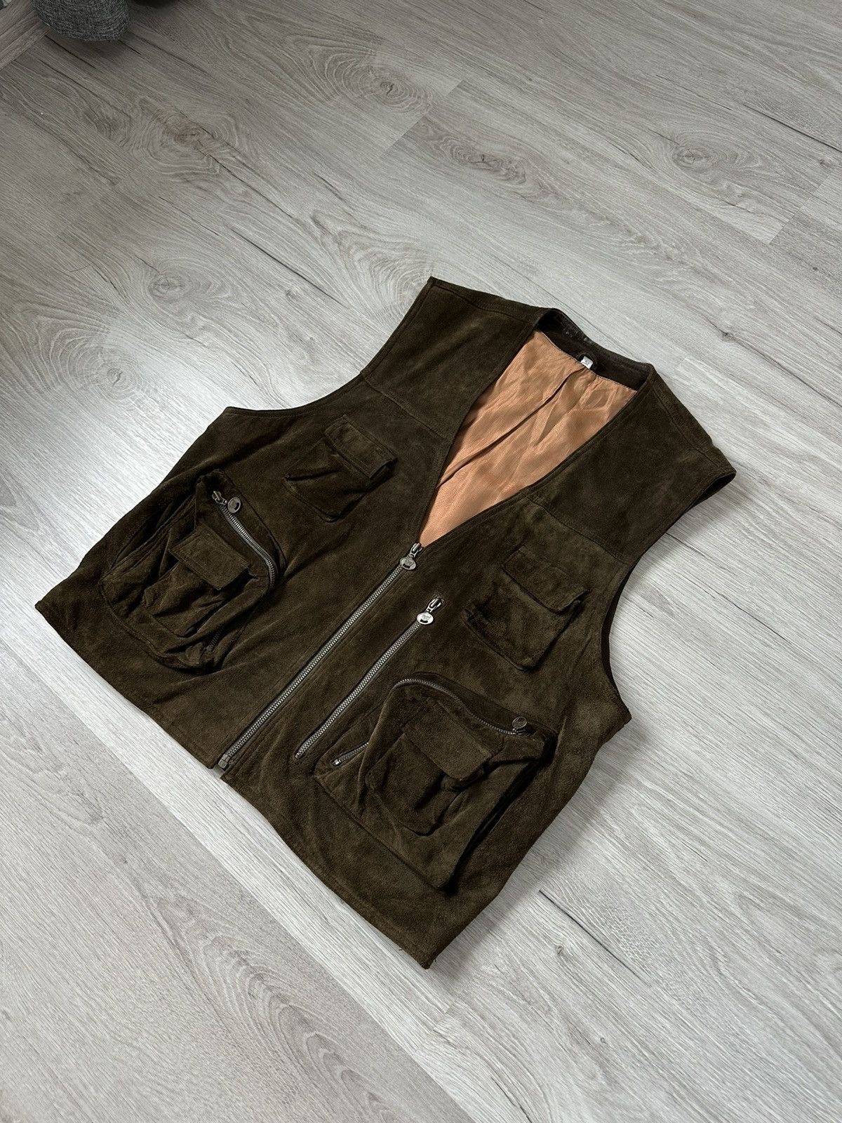 Pre-owned Military X Vintage Vest Military In Brown