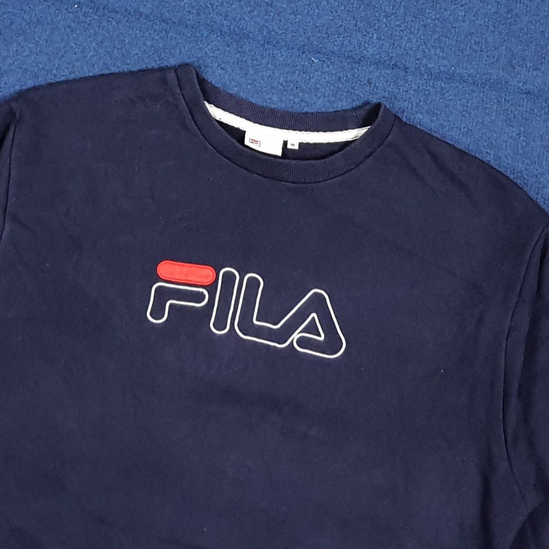 Fila Vintage FILA Sports Crop Top Sweatshirt C282N3 Size M / US 6-8 / IT 42-44 - 2 Thumbnail