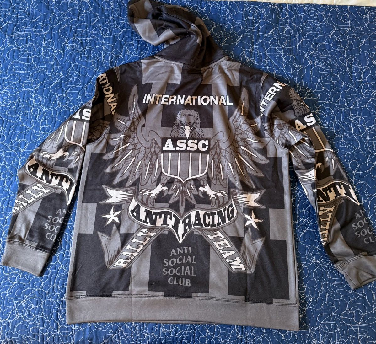 Anti Social Social Club Anti Social Social Club- Anti Racing Eagle pattern hoodie Size US XL / EU 56 / 4 - 2 Thumbnail