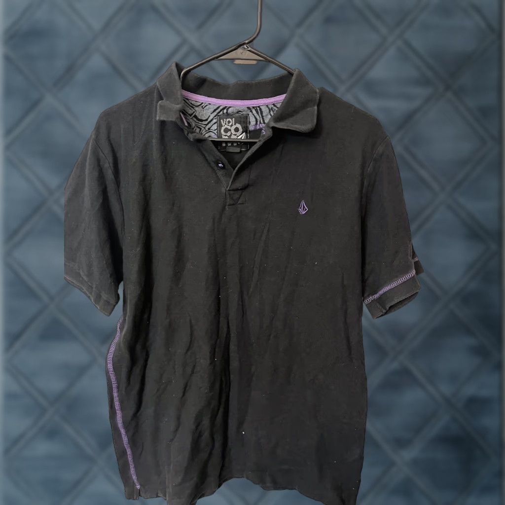 Volcom VINTAGE Volcom Polo Shirt Mens M Black Short Sleeve Collared Polo Size US M / EU 48-50 / 2 - 1 Thumbnail