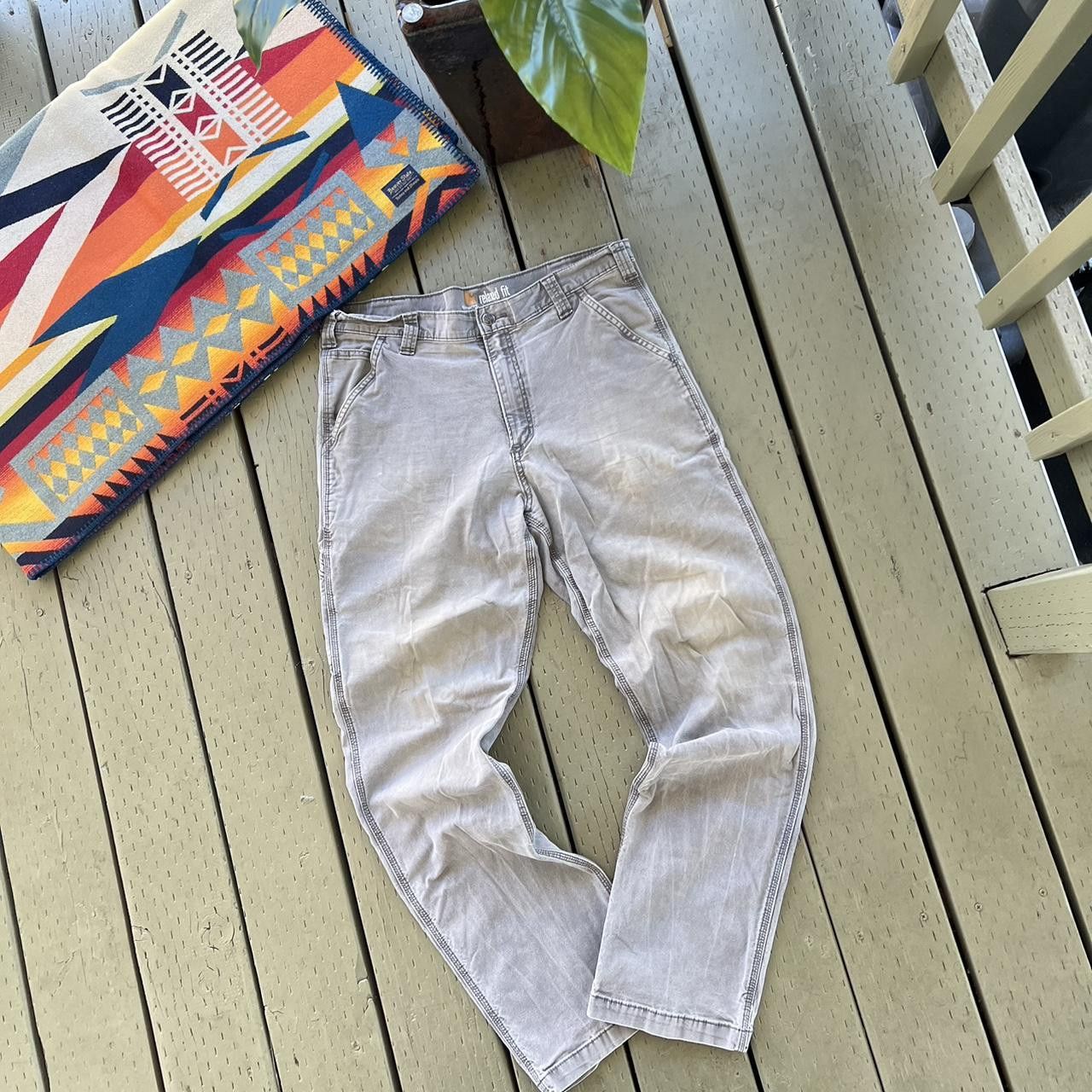 Carhartt Carhartt Pants Men’s 36x32 Relaxed Carpenter Workwear Grey Size US 36 / EU 52 - 4 Thumbnail