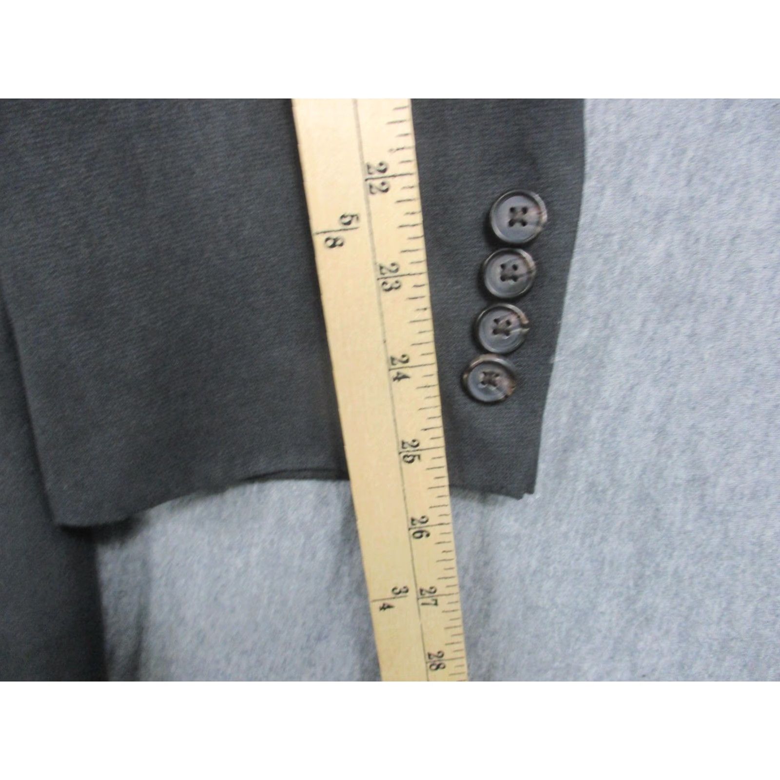 Ralph Lauren Lauren Ralph Lauren Blazer Mens 44R Gray Two Button Notch Lapel Sport Coat Lined Size 44R - 5 Thumbnail