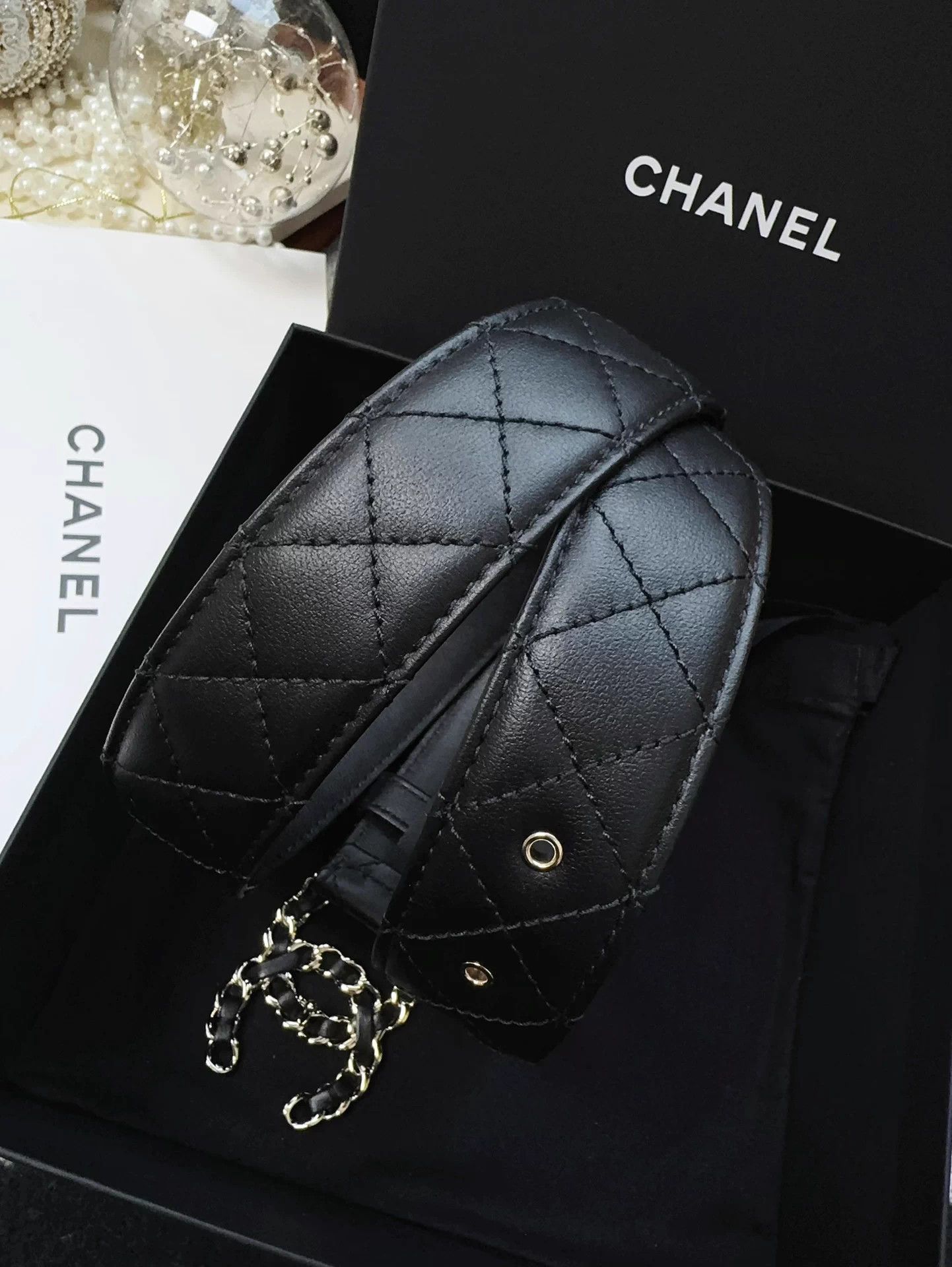 Chanel Chanel Classic Black Quilted Leather Chain CC Belt 80/32 Size ONE SIZE - 6 Thumbnail