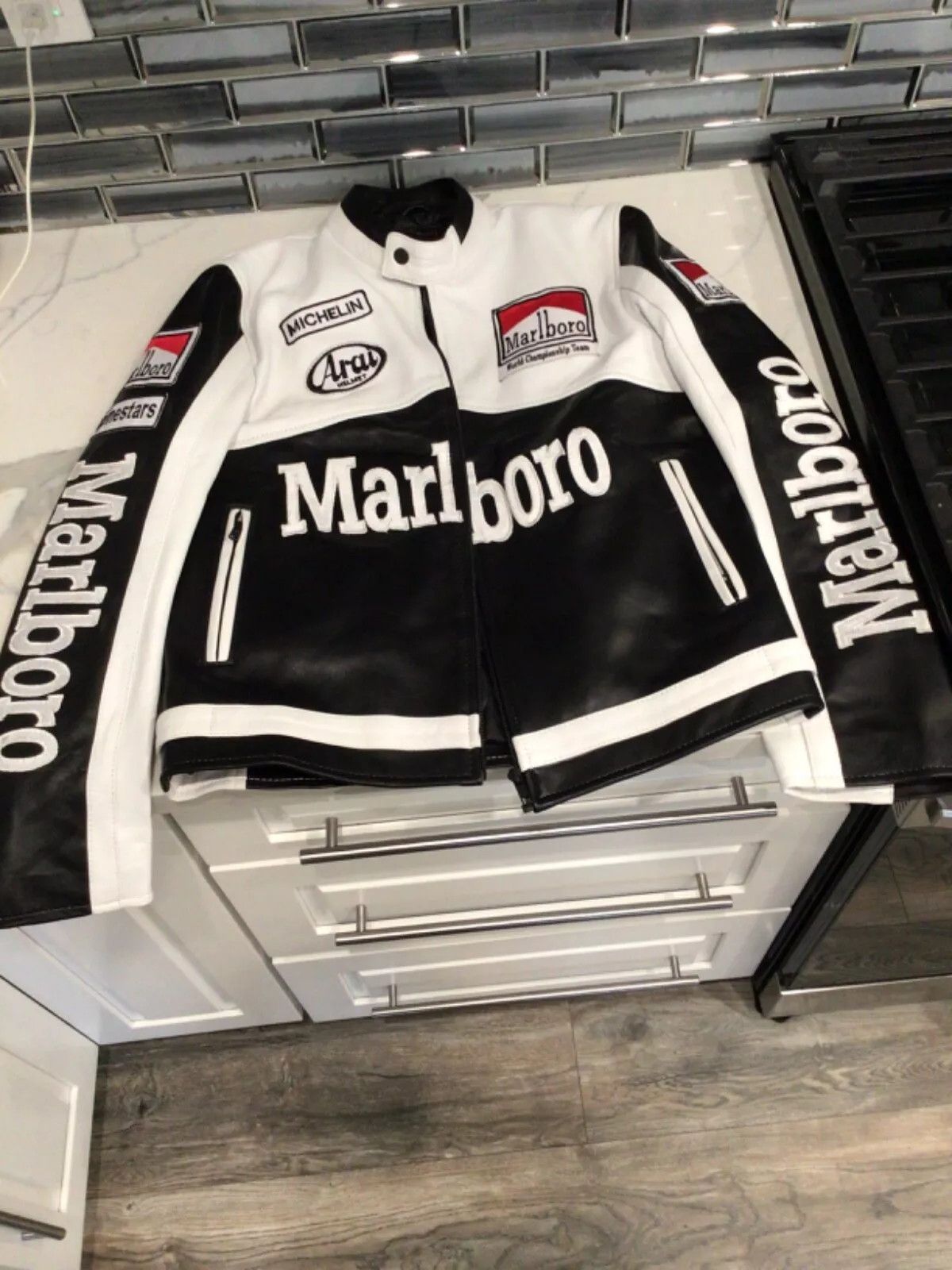 Marlboro Marlboro racing leather jacket | Grailed