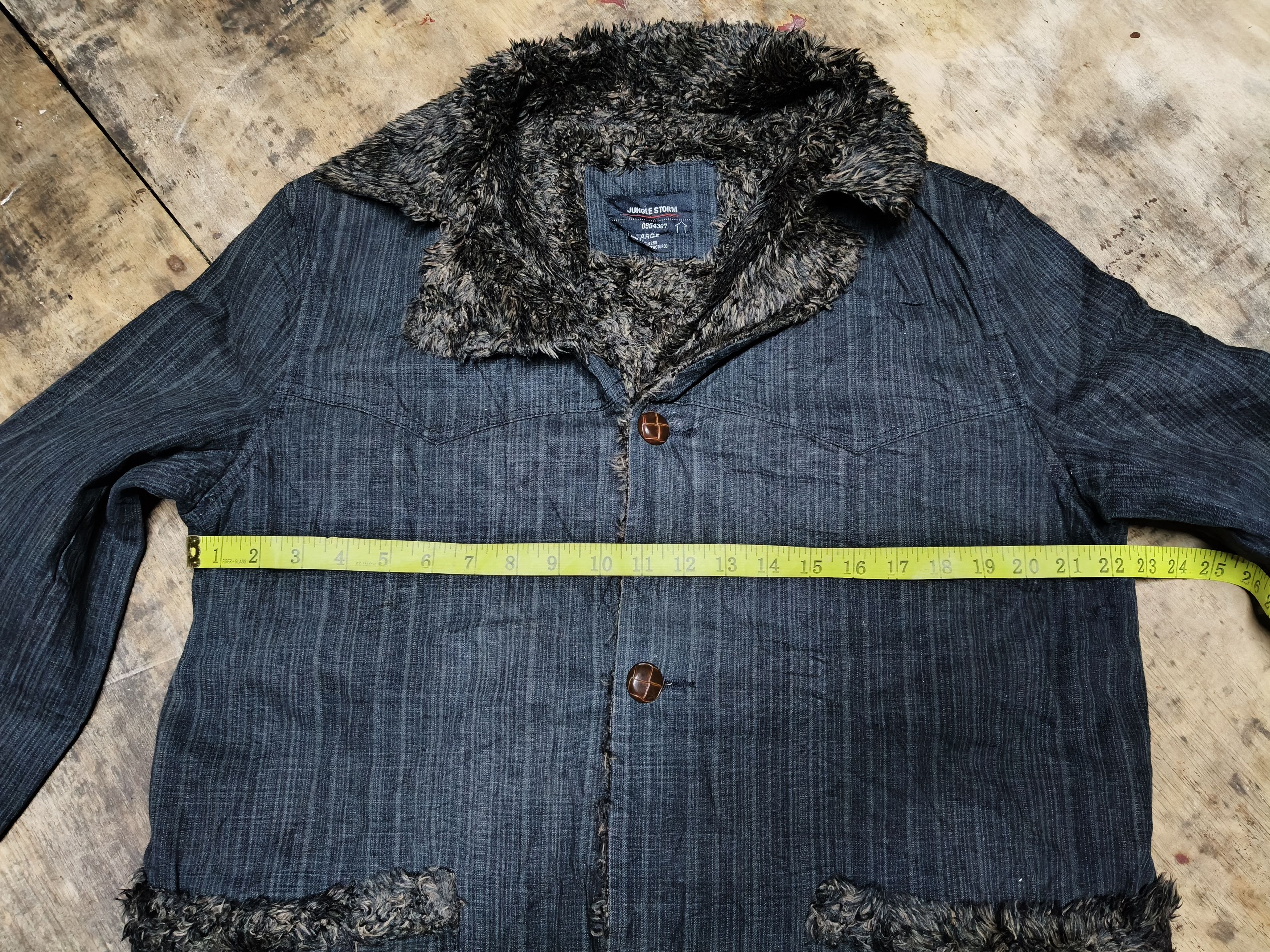 Japanese Brand Jungle Strom Faux Fur button Jacket Size US L / EU 52-54 / 3 - 14 Thumbnail