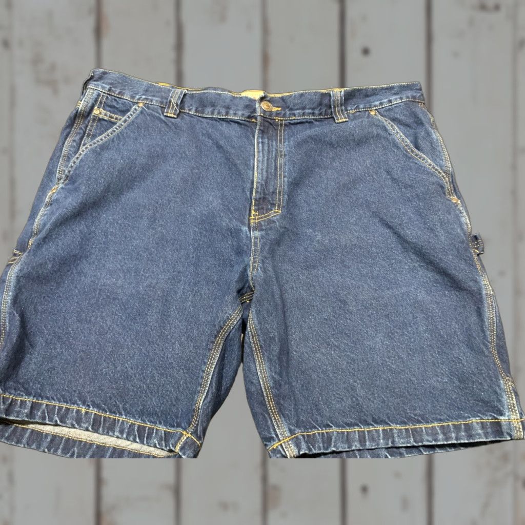 Denime RedHead Men Denim Carpenter Shorts Size 42 Blue Casual Workwear 90s Inspired Size US 42 / EU 58 - 1 Thumbnail