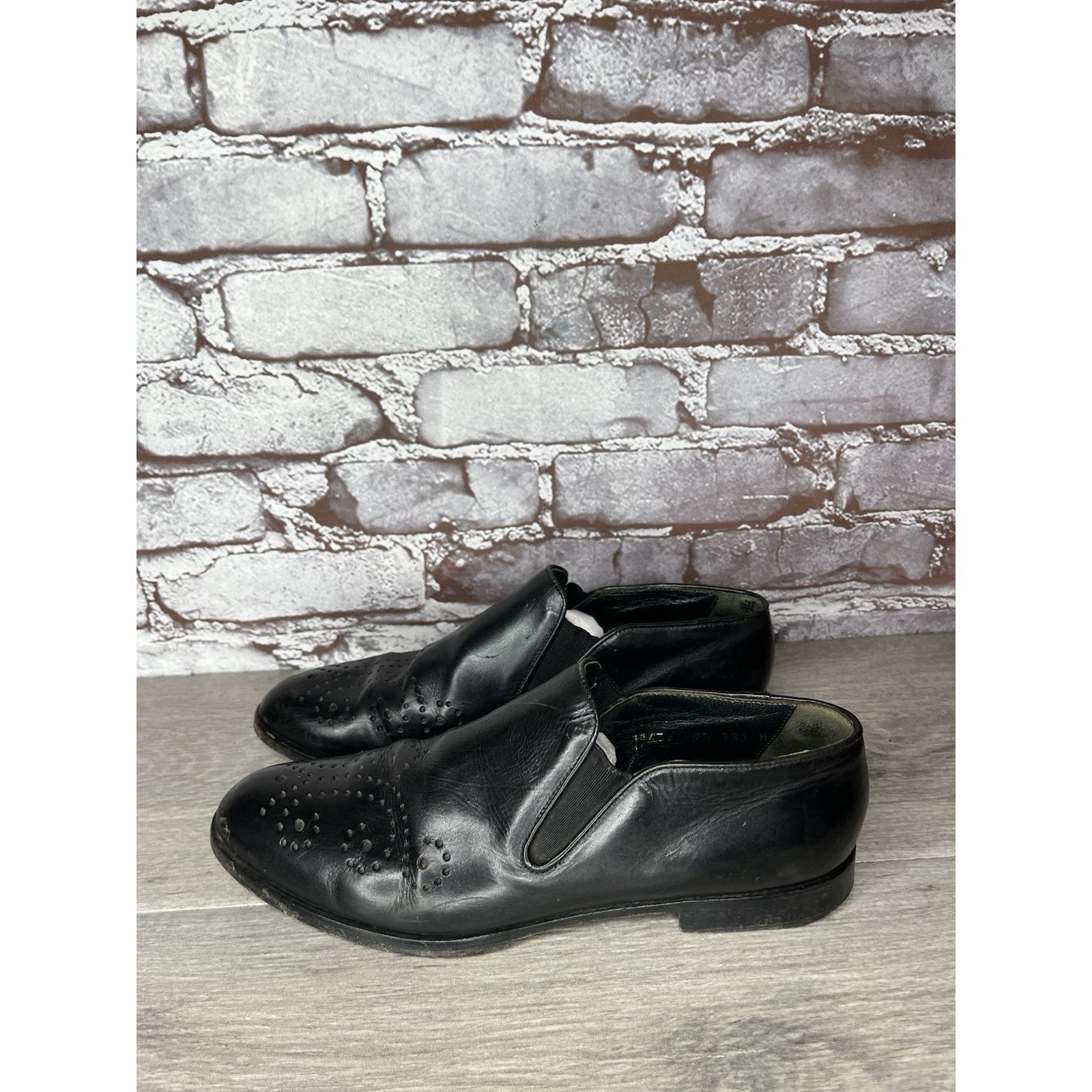 Big John Joan & David Handmade in Italy Black Leather Wingtip Heel Ox Size US 9.5 / IT 39.5 - 14 Thumbnail