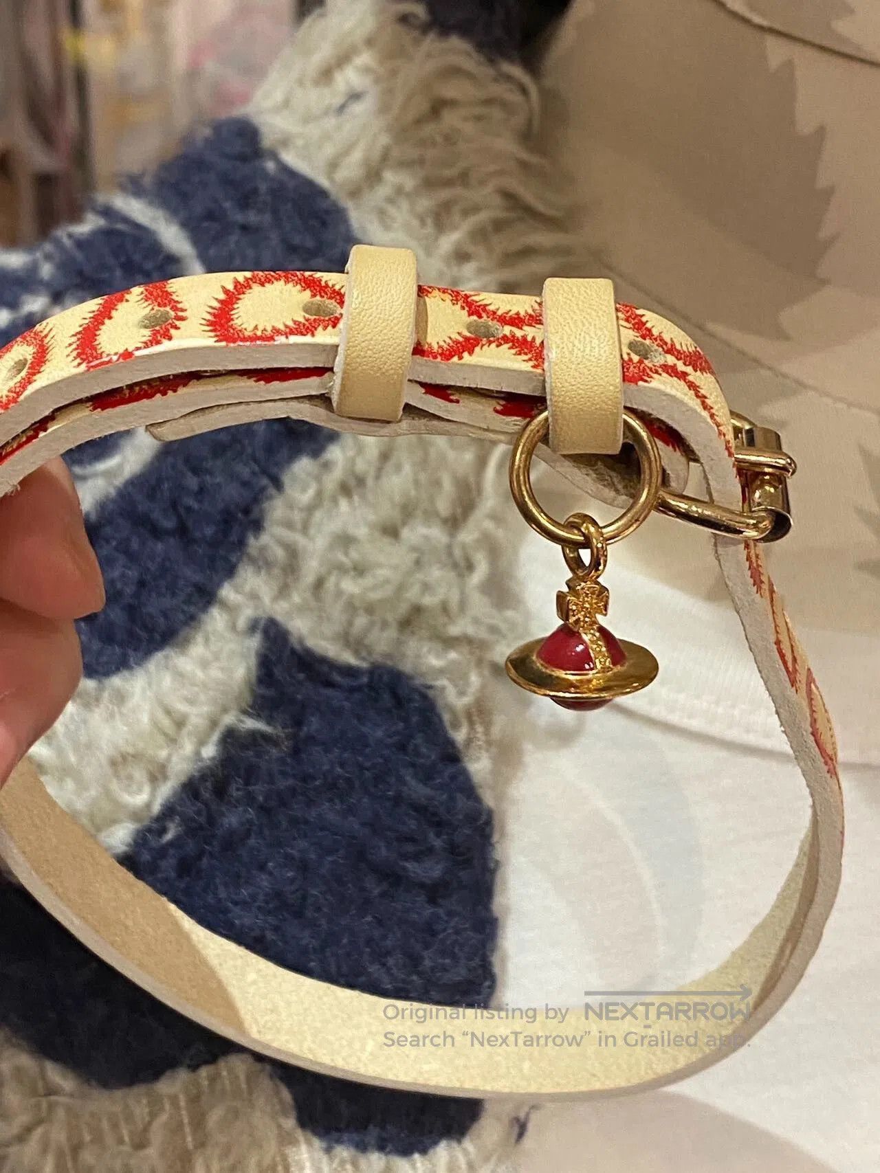 Vivienne Westwood Vivienne Westwood Red and White Choker. Size ONE SIZE - 5 Thumbnail