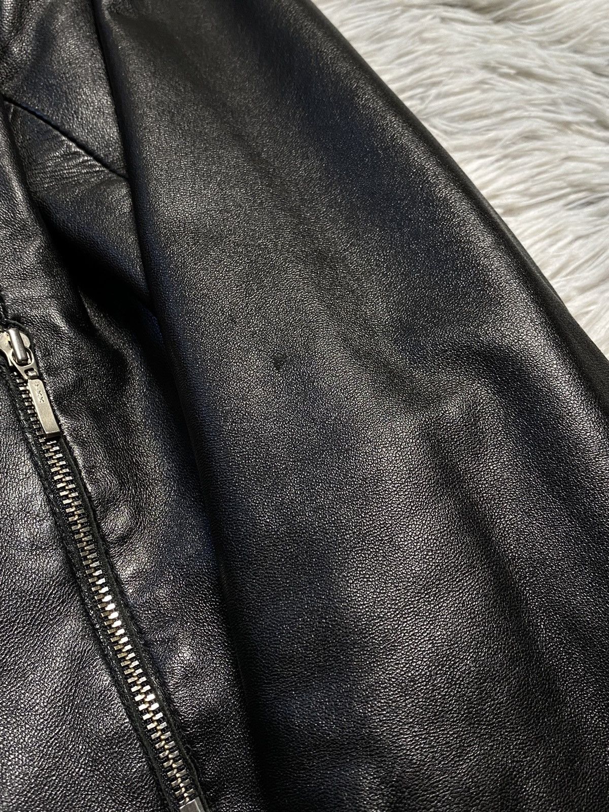 Leather × Vintage Stylish Black & White Leather Jacket - Size M Size M / US 6-8 / IT 42-44 - 4 Thumbnail