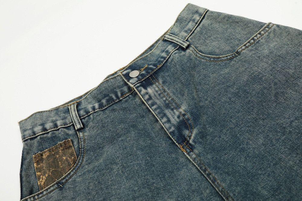 Vintage Men's vintage washed distressed punk leopard scimitar jeans Size US 32 / EU 48 - 3 Thumbnail