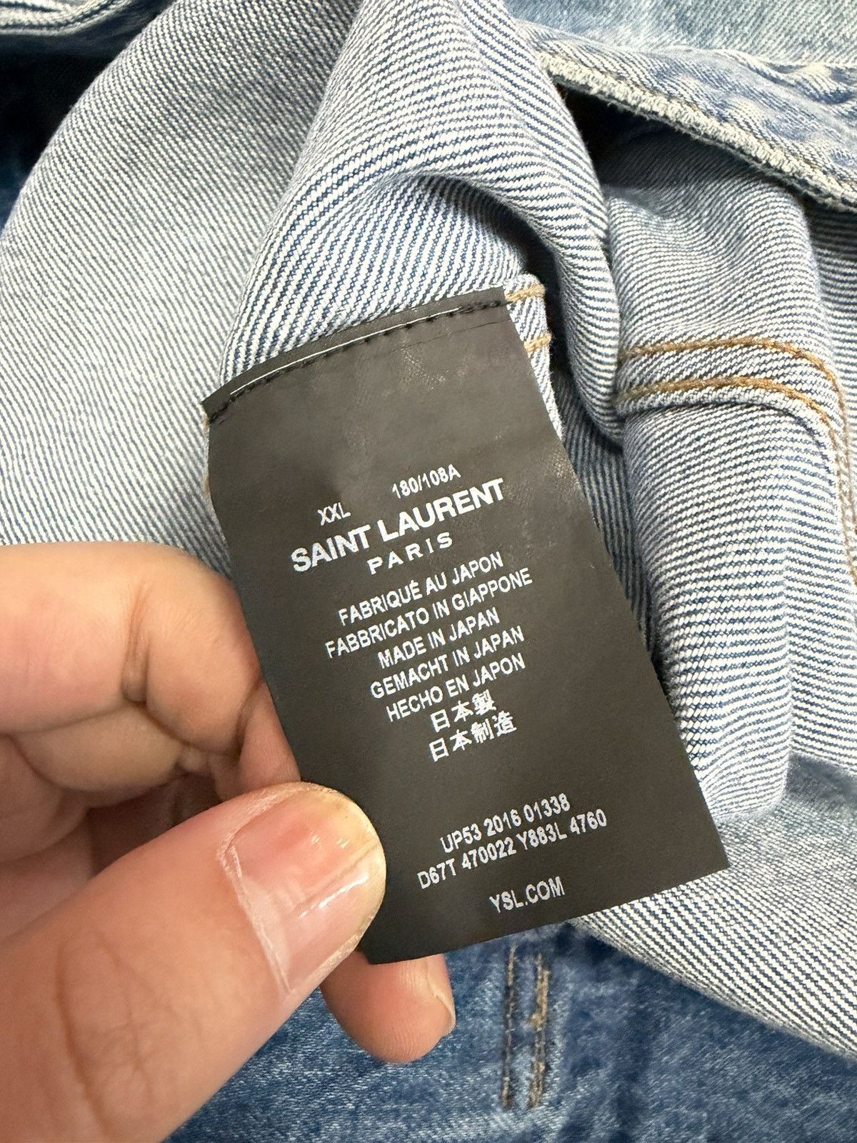 Saint Laurent Paris SAINT LAURENT 16” DENIM JACKET Size US XXL / EU 58 / 5 - 5 Thumbnail
