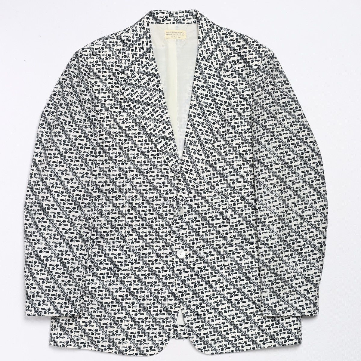Vintage Sandwich Isles Captain Cook Printed Vintage Blazer Jacket 60 Size 44R - 1 Thumbnail