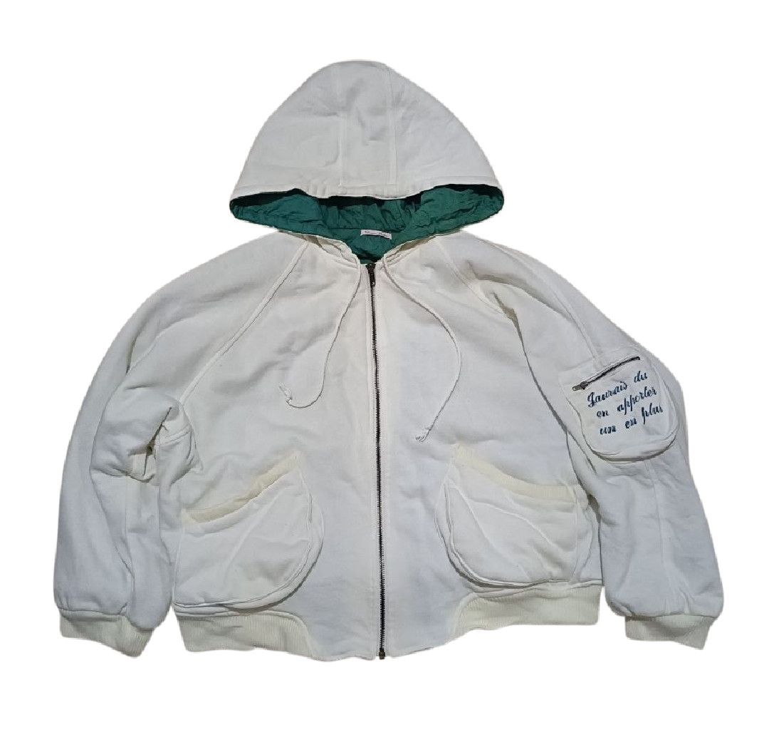 Japanese Brand × Vintage Vintage Detroit Distressed Sunfaded Avantgarde Hoodie Size US XXL / EU 58 / 5 - 2 Thumbnail