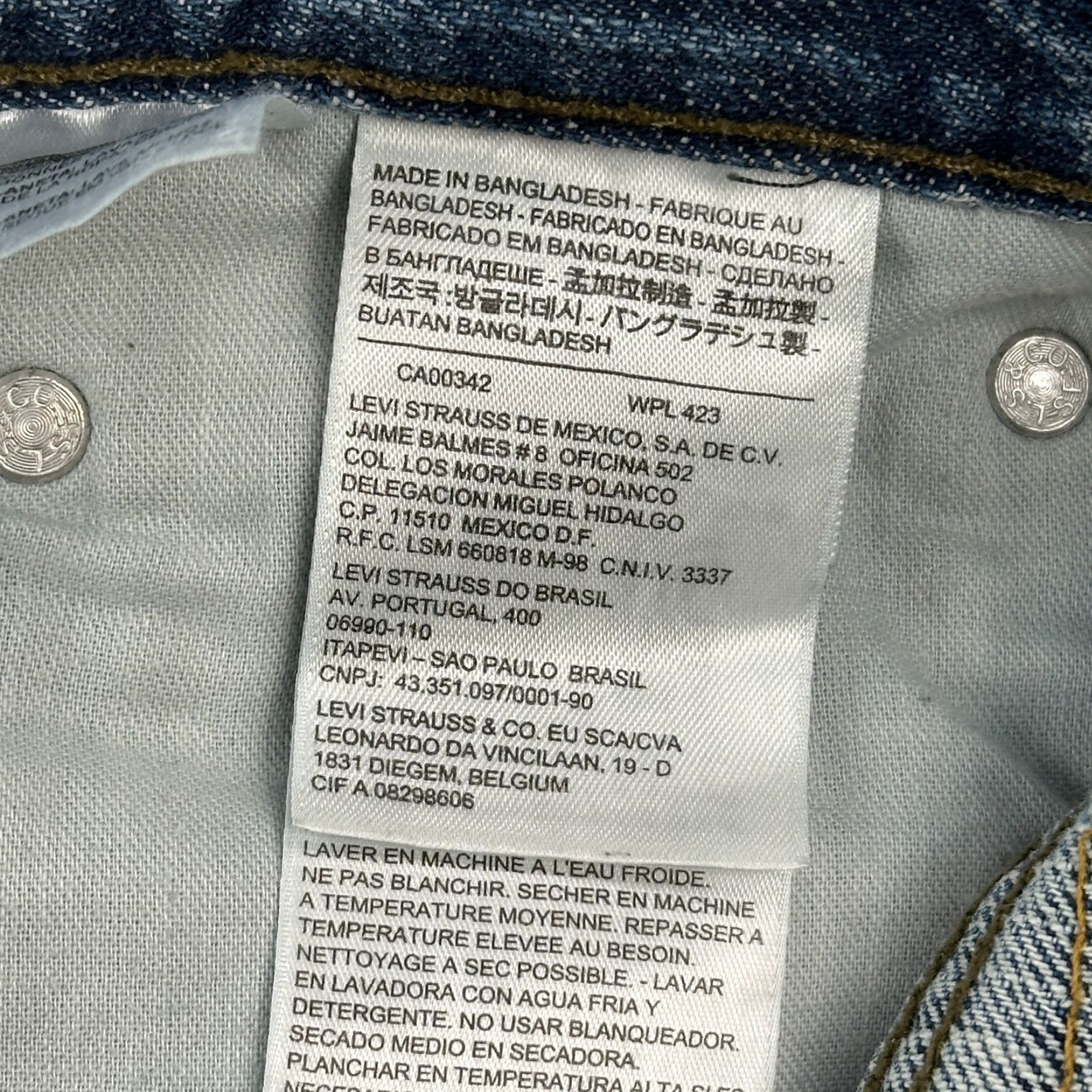 Levi's Levis Jeans Mens 34x34 Medium Wash Denim Straight Fit Distressed Casual Size US 34 / EU 50 - 6 Thumbnail
