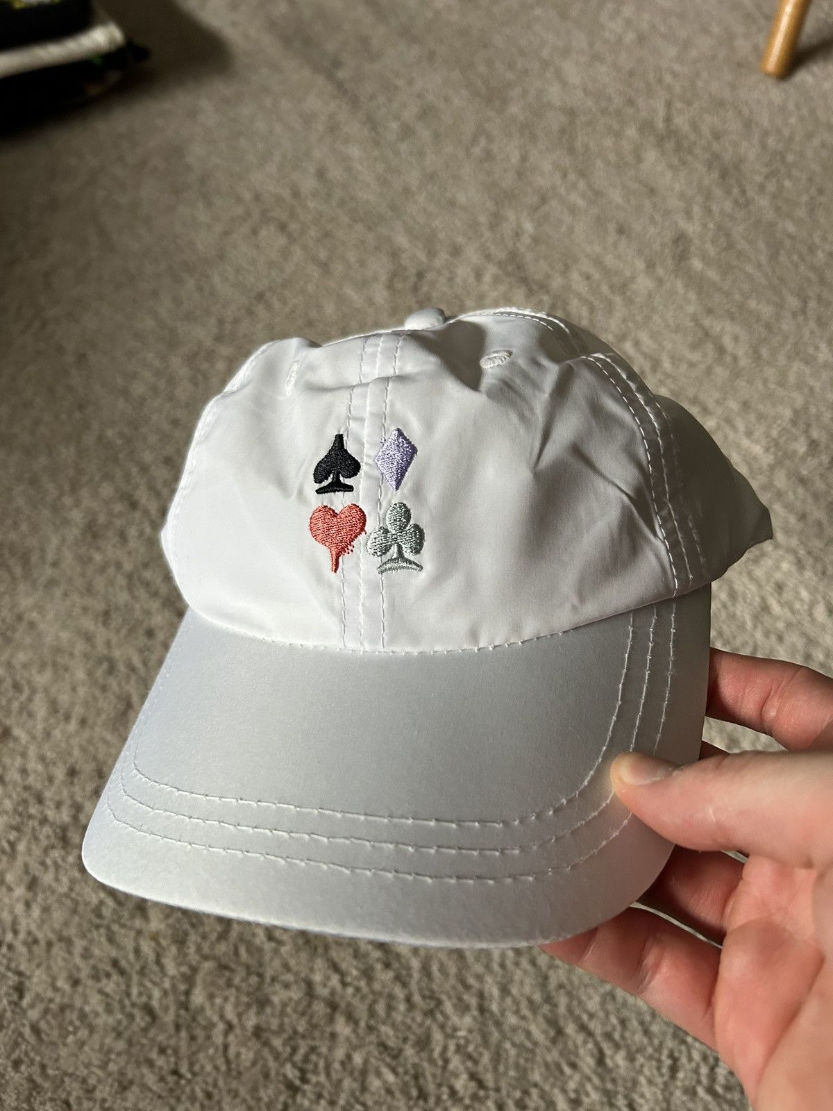 Stussy Stussy Card Suit Low Pro Cap White Size ONE SIZE - 3 Thumbnail