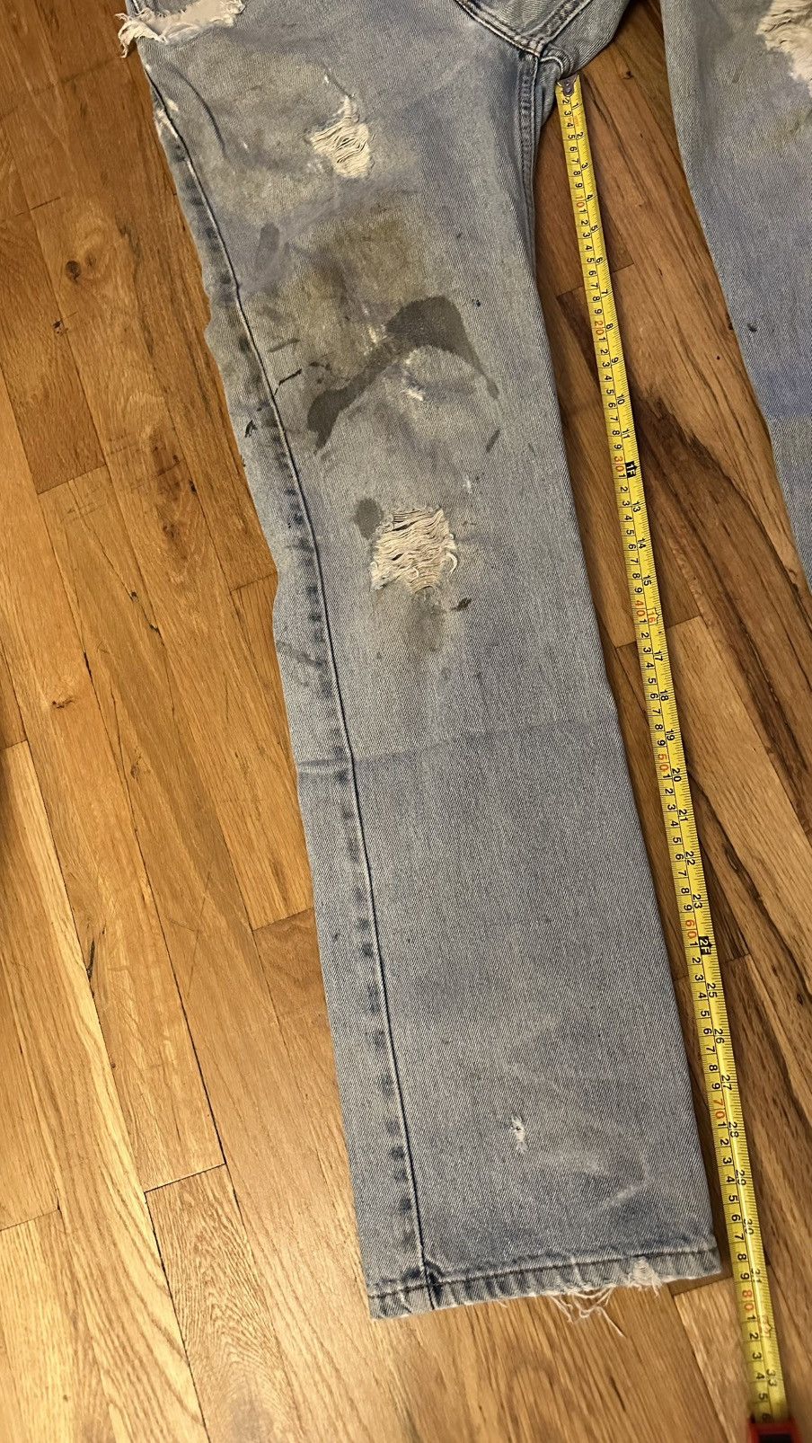 Levi's Vintage Clothing × Vintage Vintage oil stained Levi’s 505 Size US 30 / EU 46 - 3 Thumbnail