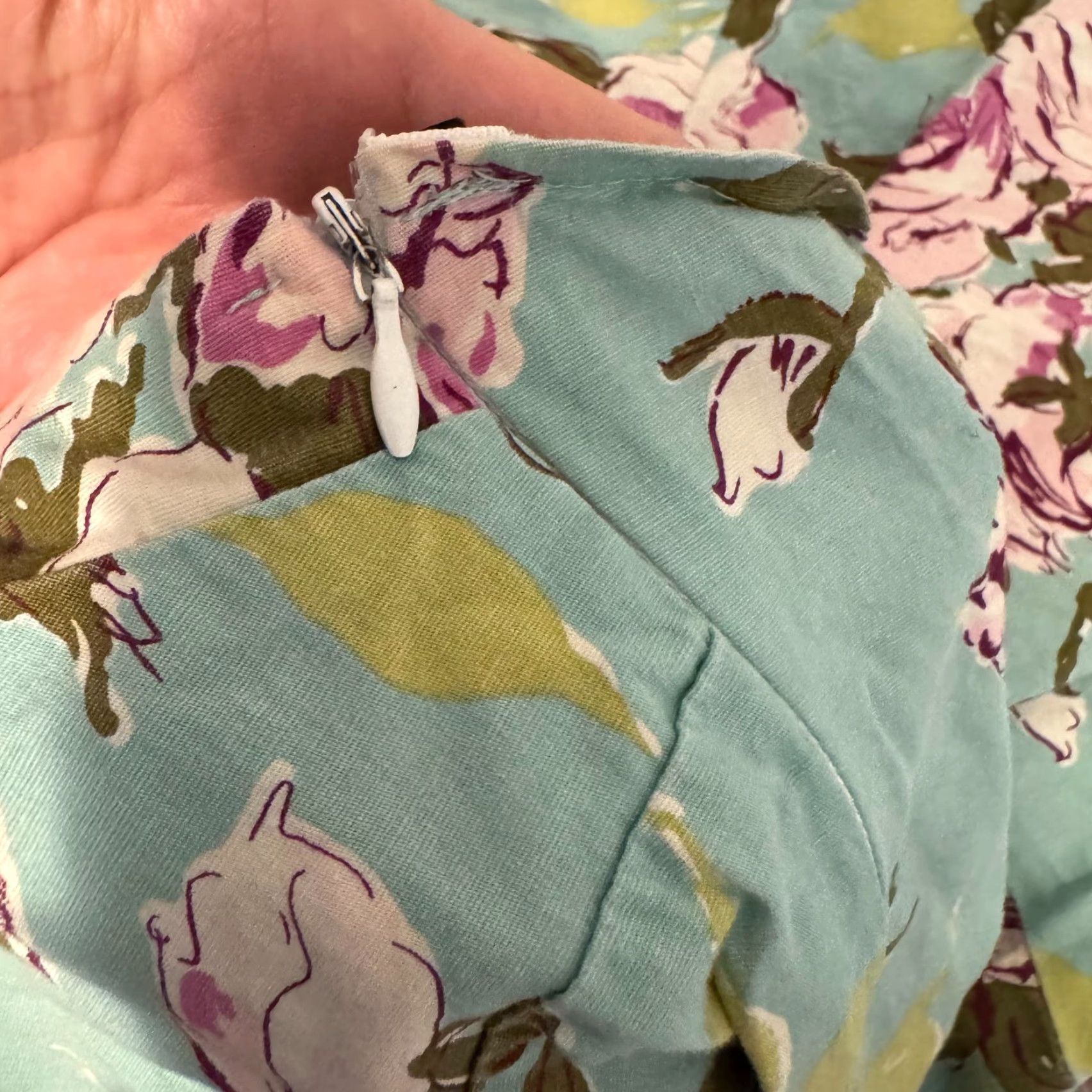 Vintage Y2K Vintage Halter Midi Dress Blue Floral A-Line 8 Medium Coquette Fairy Rampage Womens Dress Size M / US 6-8 / IT 42-44 - 4 Thumbnail