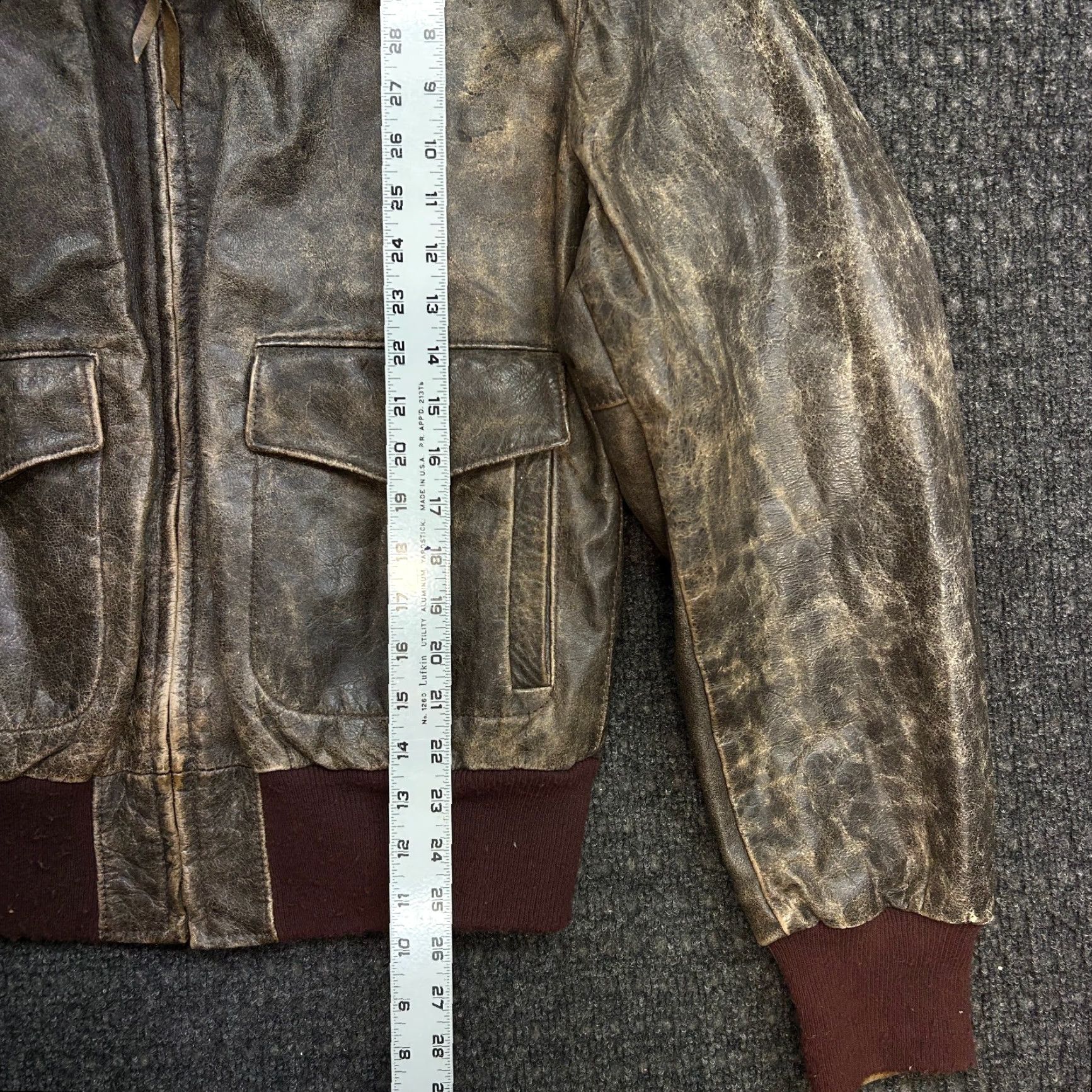 Vintage VINTAGE Golden Bear Leather Jacket Bomber Aviator Flight Fur Collar 46 Made USA Size US S / EU 44-46 / 1 - 6 Thumbnail