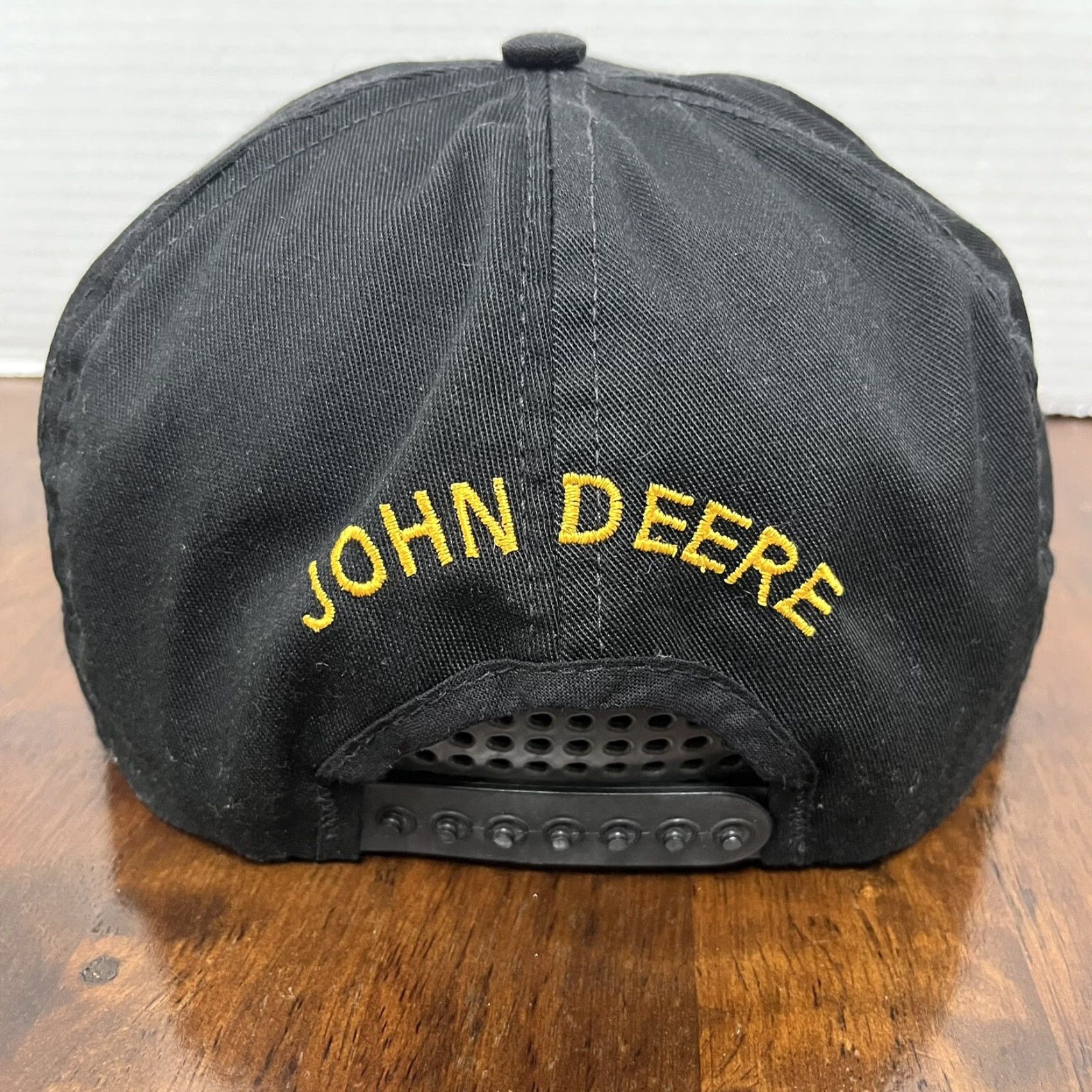Vintage VINTAGE John Deere Hat Cap Snap Back Rope Trucker Made In USA Honnen Equipment Size ONE SIZE - 4 Thumbnail