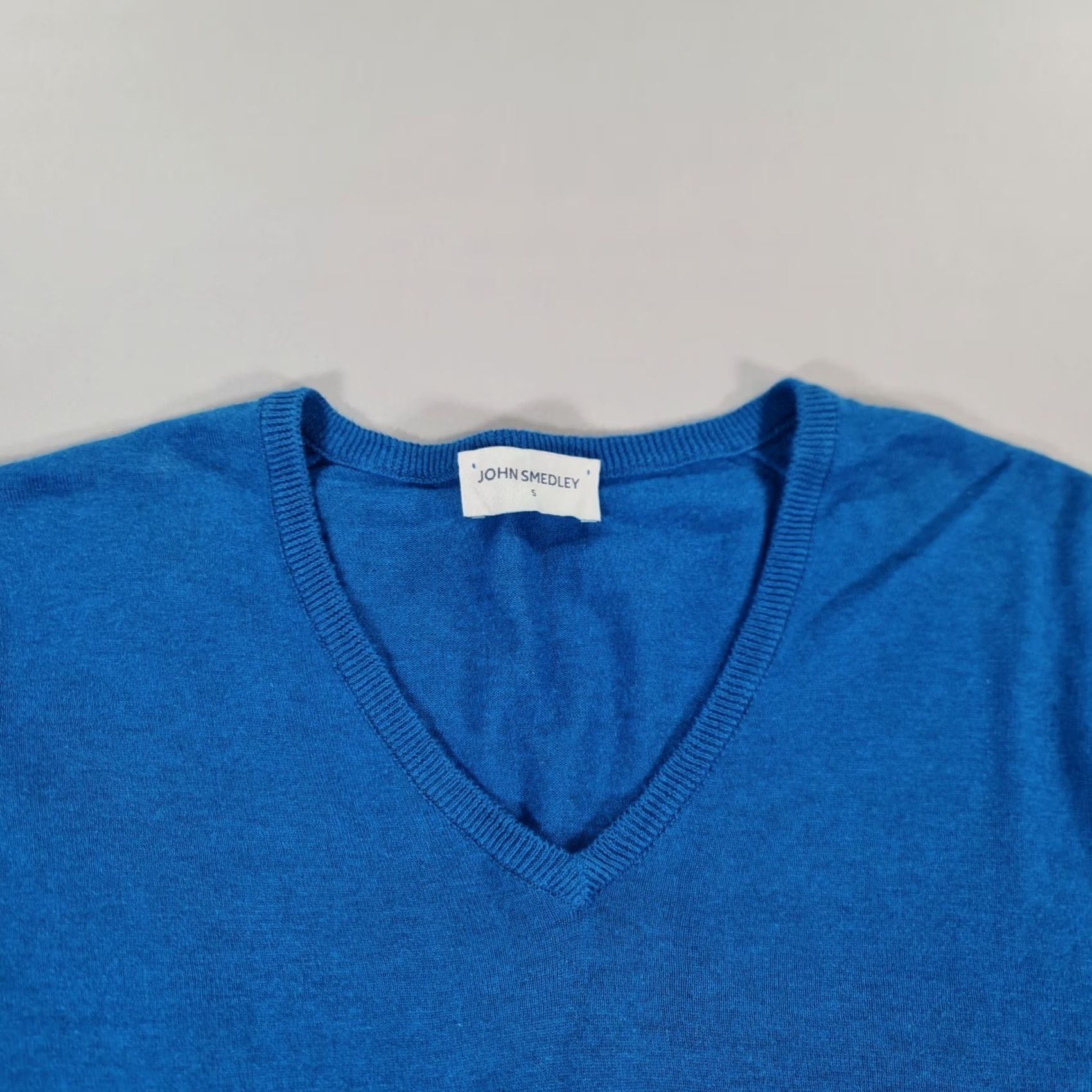 Sunspel Sunspel Jumper Blue Small Mens Wool Cotton? No—actually Cotton Sunspel Jumper Blue Small Mens Pullover V-Neck Lightweight Casual Classic Navy? Size US M / EU 48-50 / 2 - 2 Thumbnail
