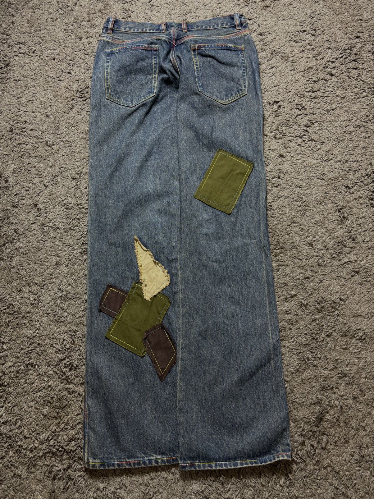 (di)vision Unique Patchwork Denim Jeans – Size 32 Size 24" / US 00 / IT 34 - 7 Thumbnail