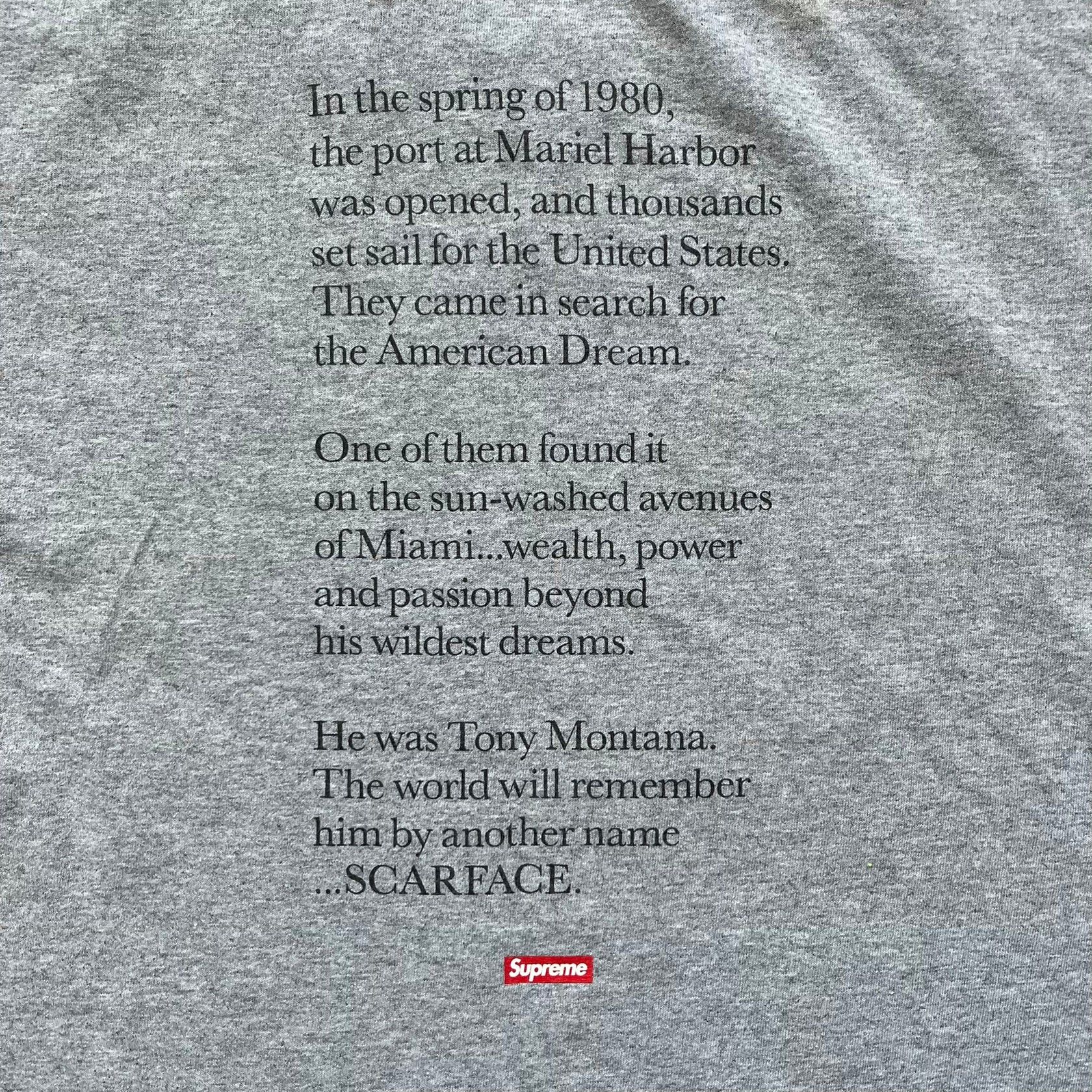 Supreme Supreme FW17 Scarface Split Grey Tee Size US M / EU 48-50 / 2 - 4 Thumbnail