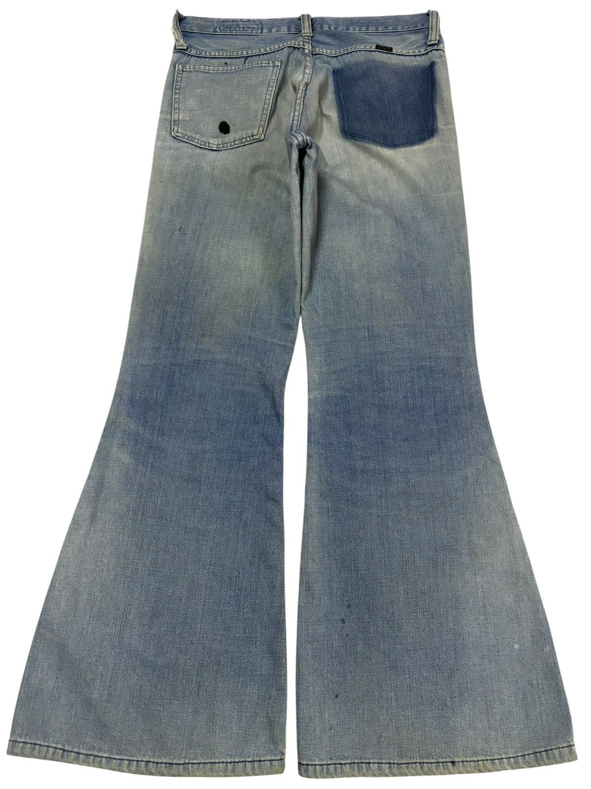 Other Vtg 80s Wrangler Japan Flared Distressed Jeans Size US 30 / EU 46 - 2 Thumbnail