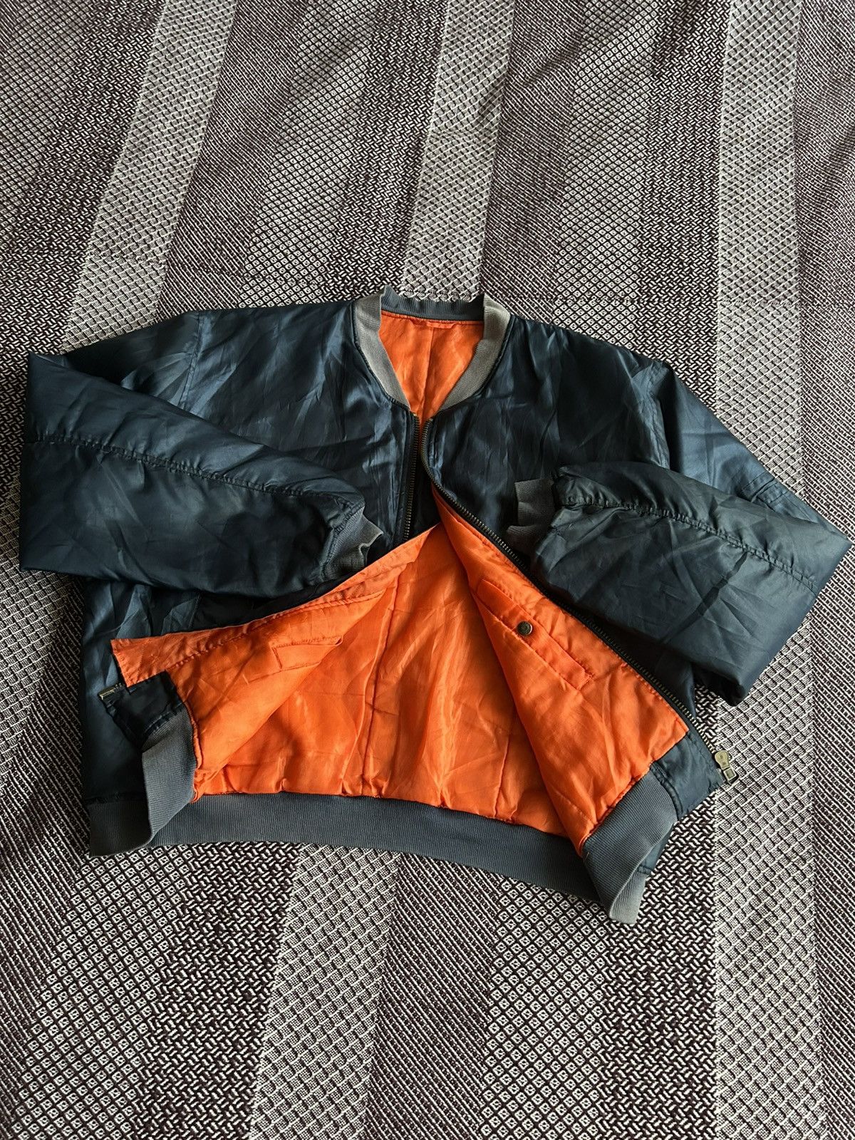 Vintage Vintage Thrashed Bomber Jacket MA Thrashed Streetwear Sz XL Size US XL / EU 56 / 4 - 10 Thumbnail