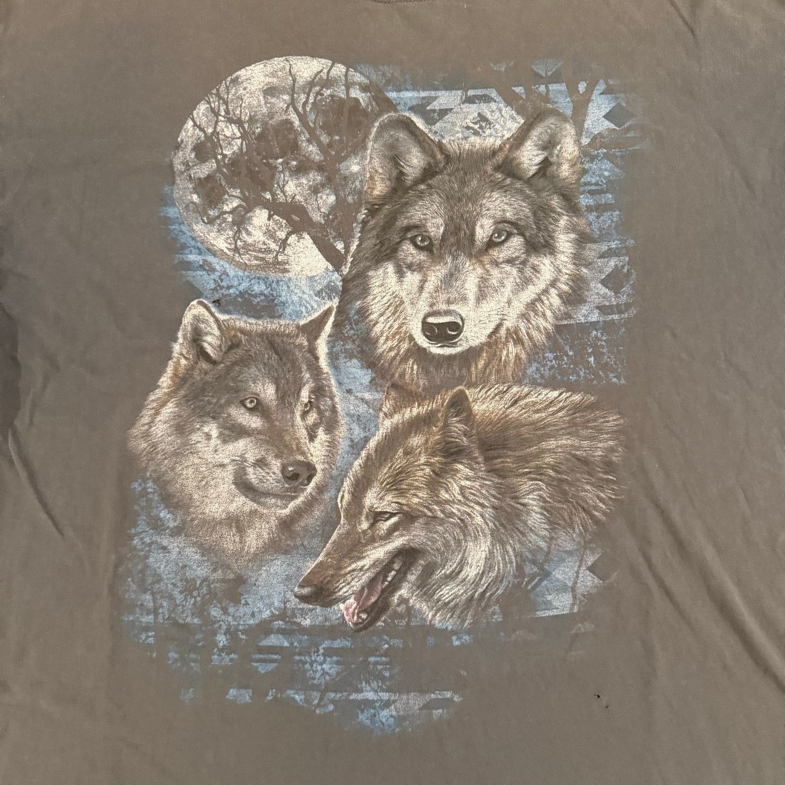Fruit Of The Loom Vintage 2000s Wolf Full Graphic T-Shirt – Size XL Size US XL / EU 56 / 4 - 2 Thumbnail