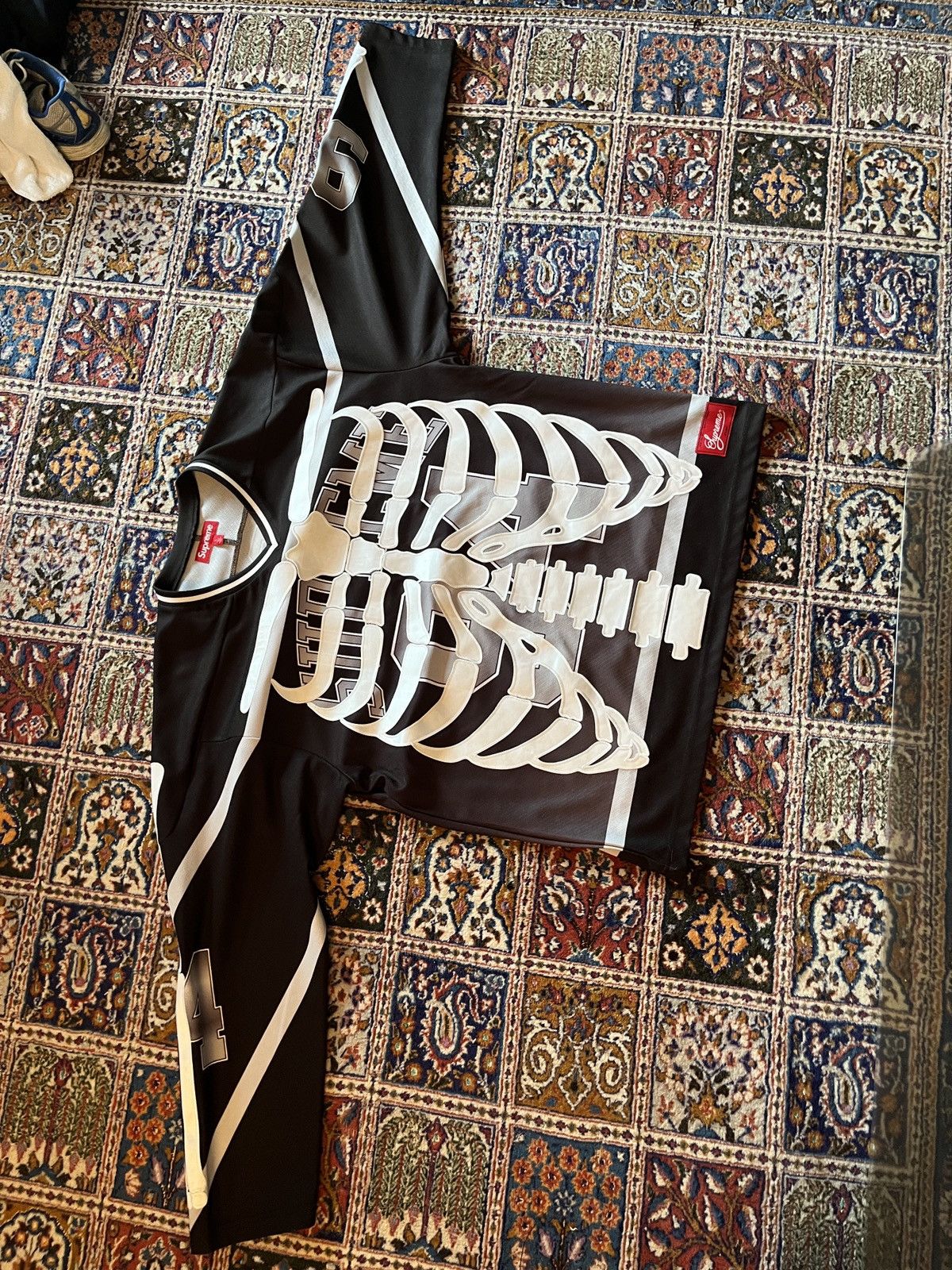 Supreme Rare Supreme bones hockey jersey only jersey with Supreme Rare Supreme bones hockey jersey only jersey with