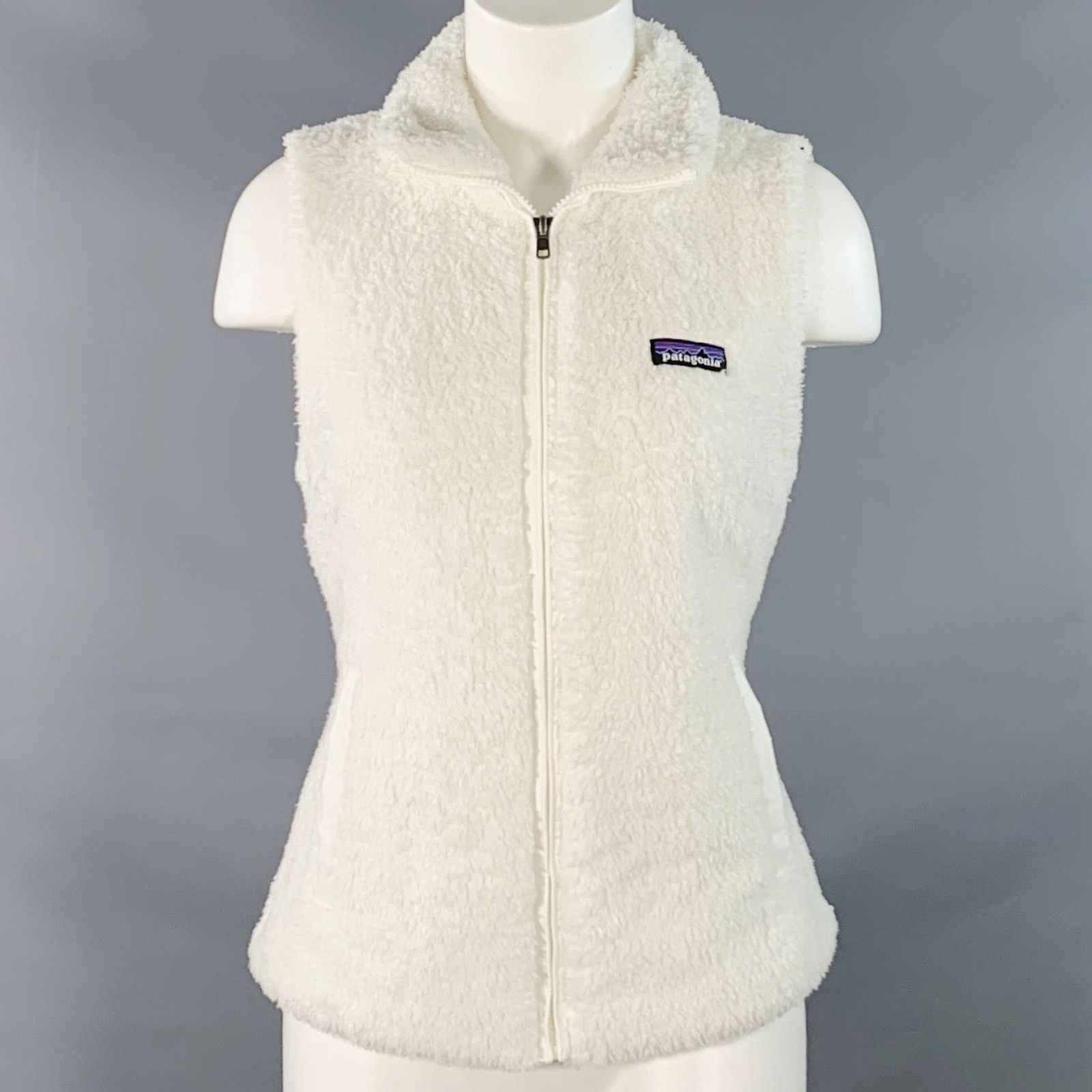Patagonia PATAGONIA Size M White Polyester Fleece Zip Up Vest Size M / US 6-8 / IT 42-44 - 1 Thumbnail