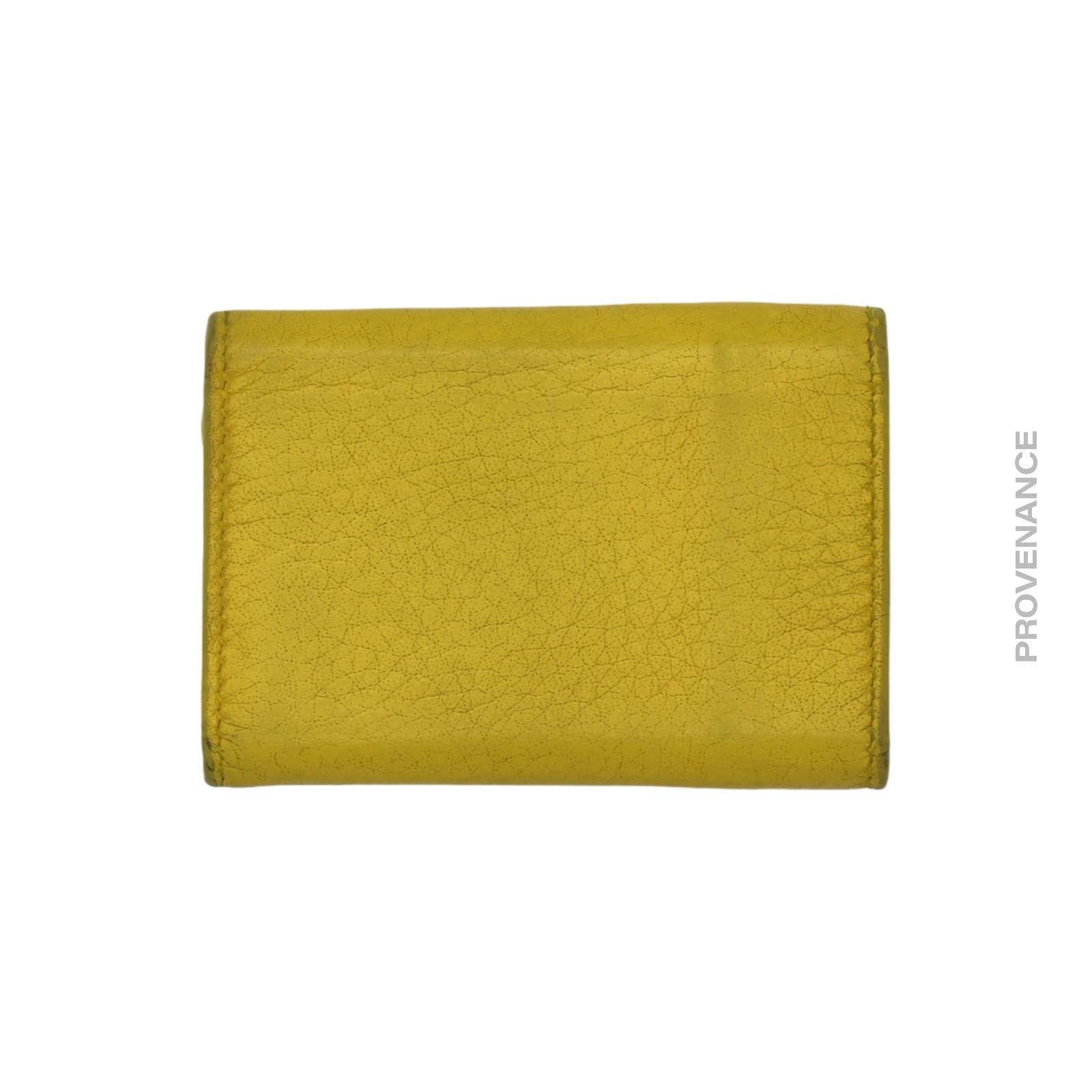 Balenciaga 🔴 Balenciaga Papier Mini Wallet - Yellow Leather Size ONE SIZE - 5 Thumbnail