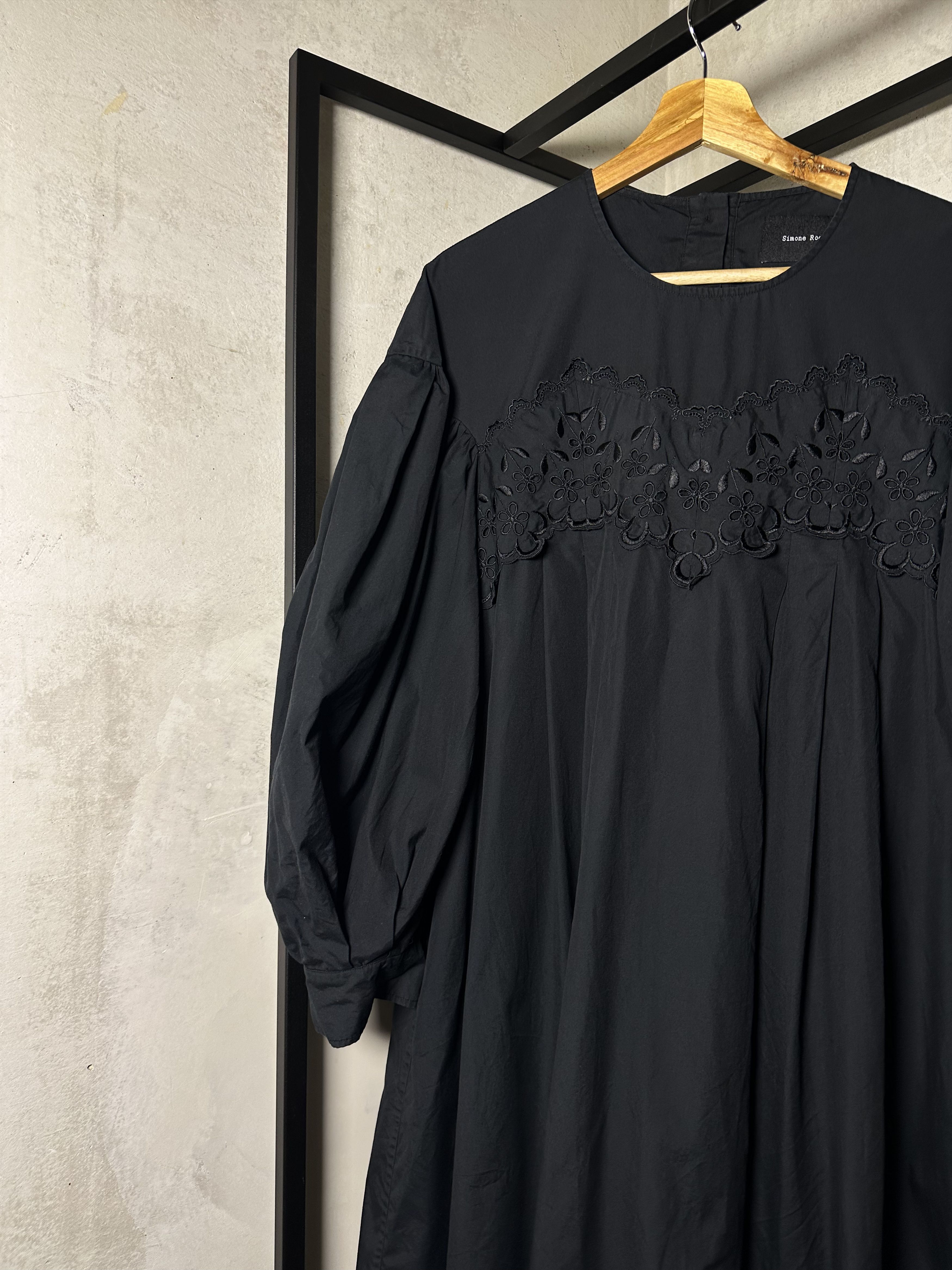 Simone Rocha SIMONE ROCHA Embroidered Poplin Puff Sleeve Dress Size M / US 6-8 / IT 42-44 - 5 Thumbnail