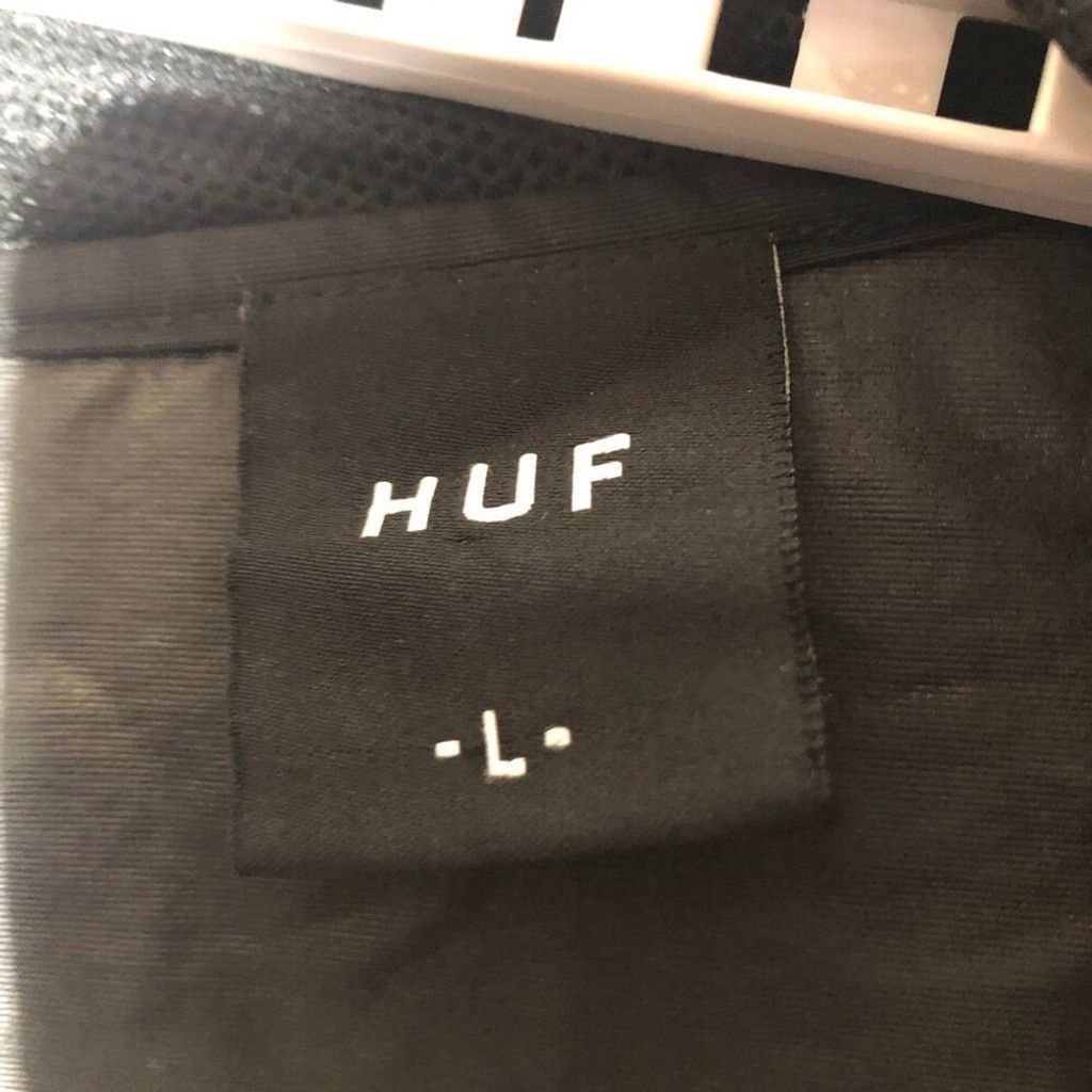 Huf HUF Jacket Flags Half-Zip Hooded Windbreaker Black Large Size US L / EU 52-54 / 3 - 12 Thumbnail
