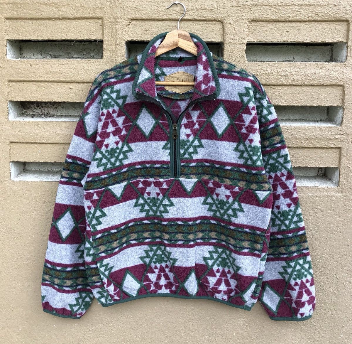 Woolrich Woolen Mills VTG Woolrich Fleece Aztec Half Zip Sweater Made In 🇺🇸 USA Size US S / EU 44-46 / 1 - 1 Thumbnail