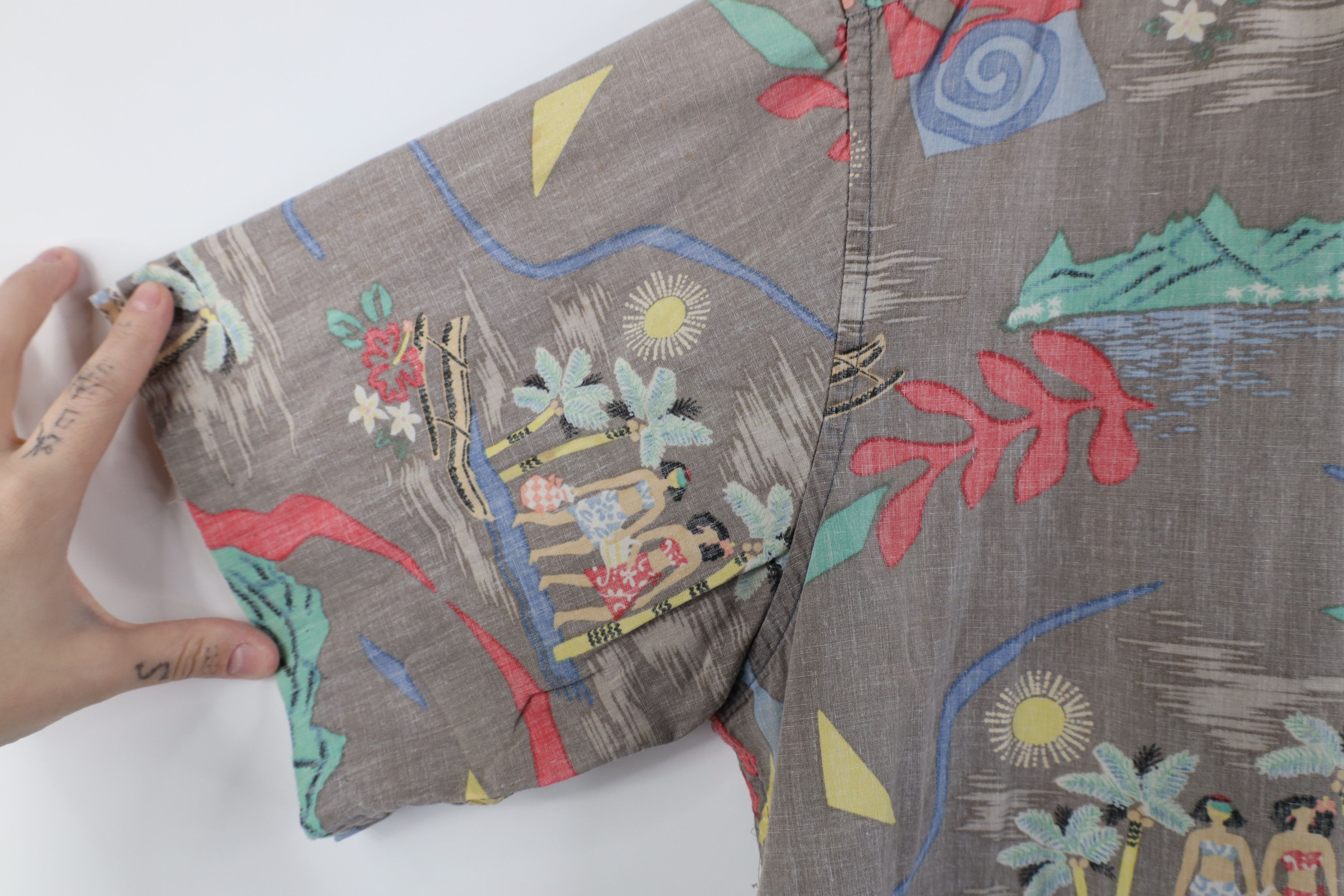 Reyn Spooner × Vintage Vintage 90s Reyn Spooner Print Hawaiian Button Shirt USA Size US L / EU 52-54 / 3 - 6 Thumbnail