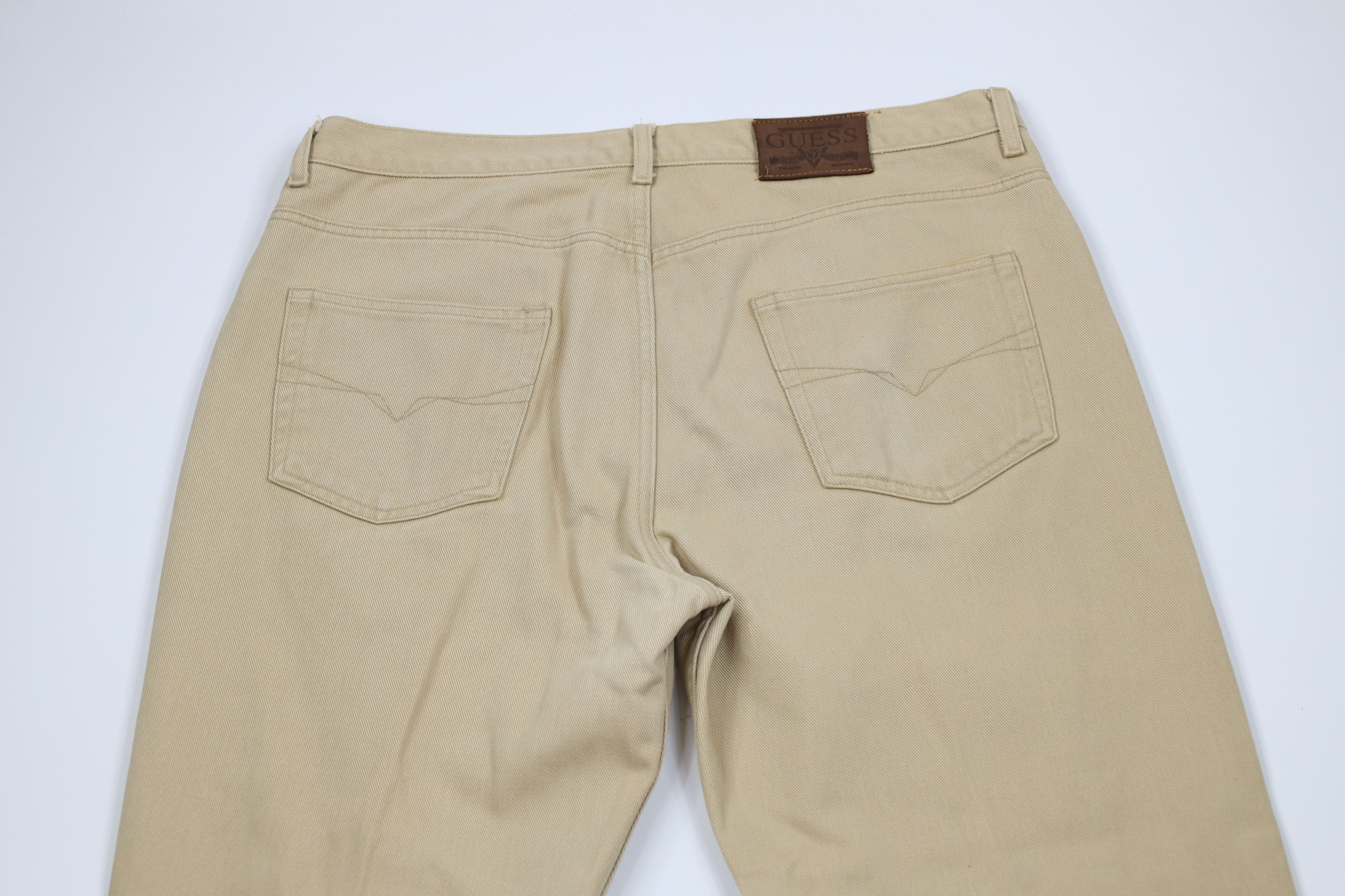 Guess Vintage 90s Guess Relaxed Fit Tapered Leg Jeans Beige Size US 36 / EU 52 - 13 Thumbnail