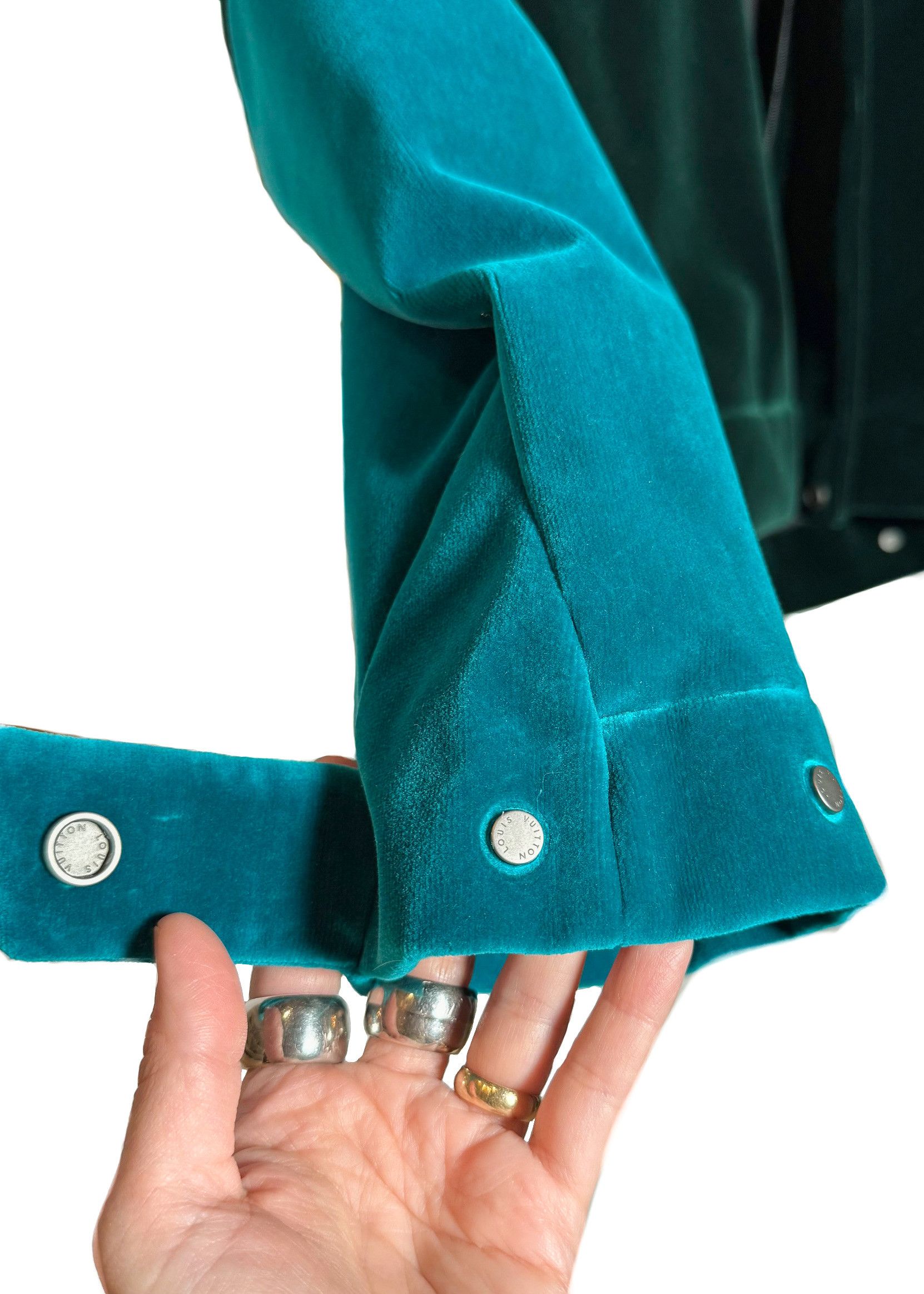 Louis Vuitton Louis Vuitton Colorblock Green Velvet Windbreaker Jacket Size US XL / EU 56 / 4 - 10 Thumbnail