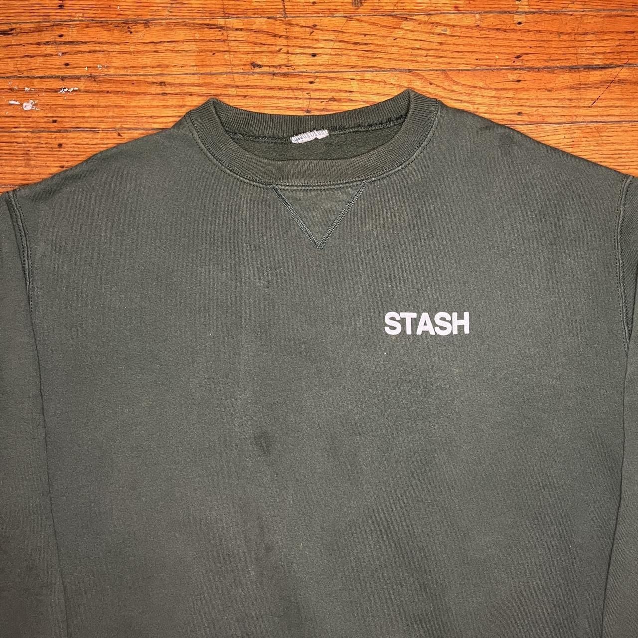 Champion × Vintage STASH Sweatshirt Streetwear Sample Size Large Green Vintage Size US L / EU 52-54 / 3 - 3 Thumbnail