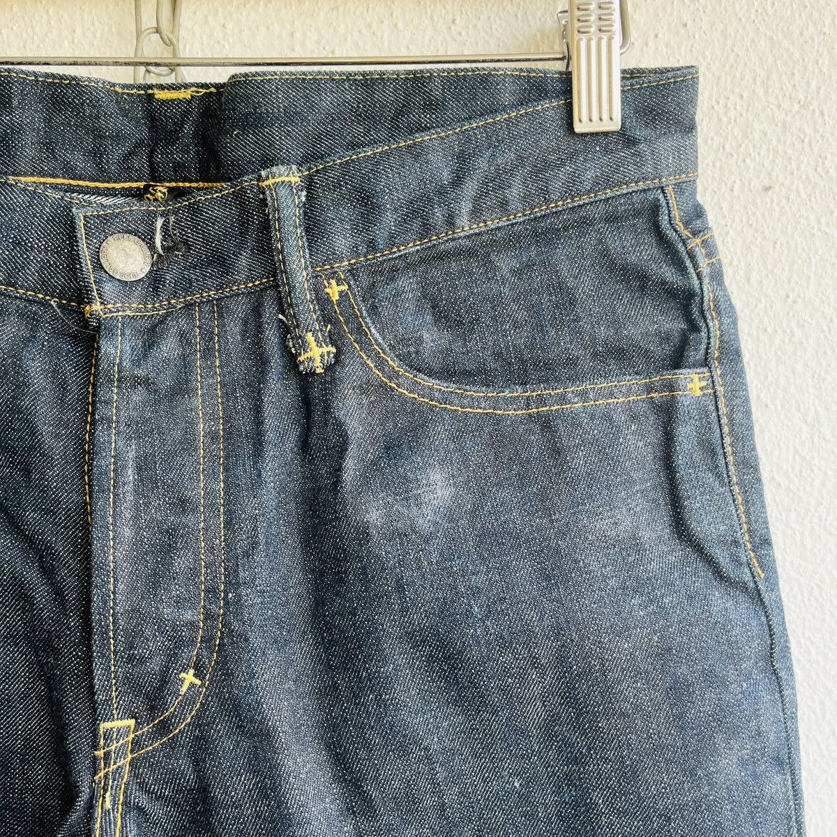 Rude Vintage Rare Rude Gallery Hard Denim Selvedge Jeans Size US 31 - 7 Thumbnail