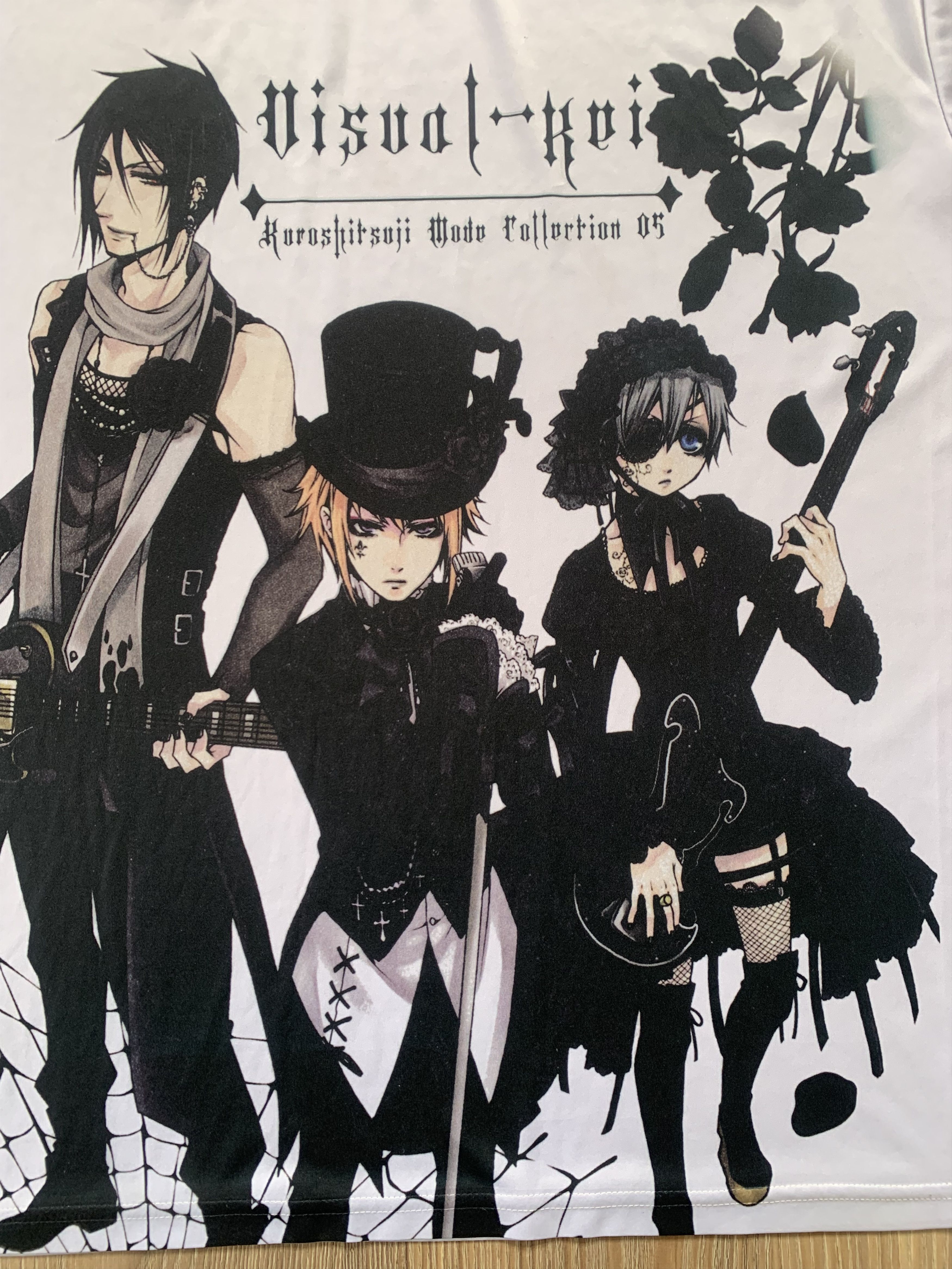 Anime Black Butler USA Printed Round Neck T Shirt Size US XXL / EU 58 / 5 - 5 Thumbnail