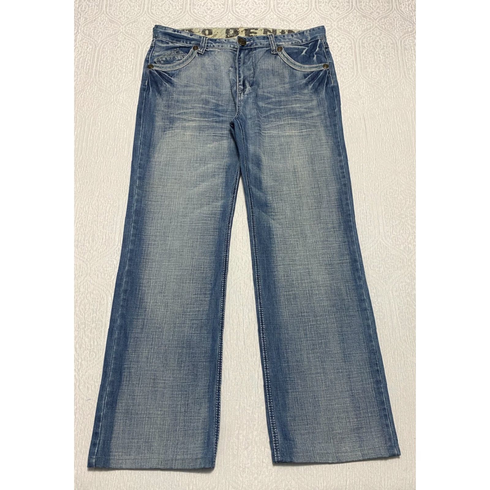 Denime Do Denim Jeans Wide-Leg Men's 38x31 Blue Denim Cotton 5-Pocket City Grunge Baggy Y2K Size US 38 / EU 54 - 3 Thumbnail