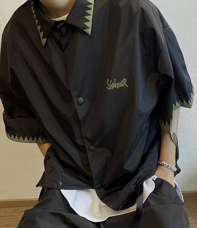 Japanese Brand × Vintage Avant garde retro punk zig-zag ruched shirt Size US M / EU 48-50 / 2 - 4 Thumbnail