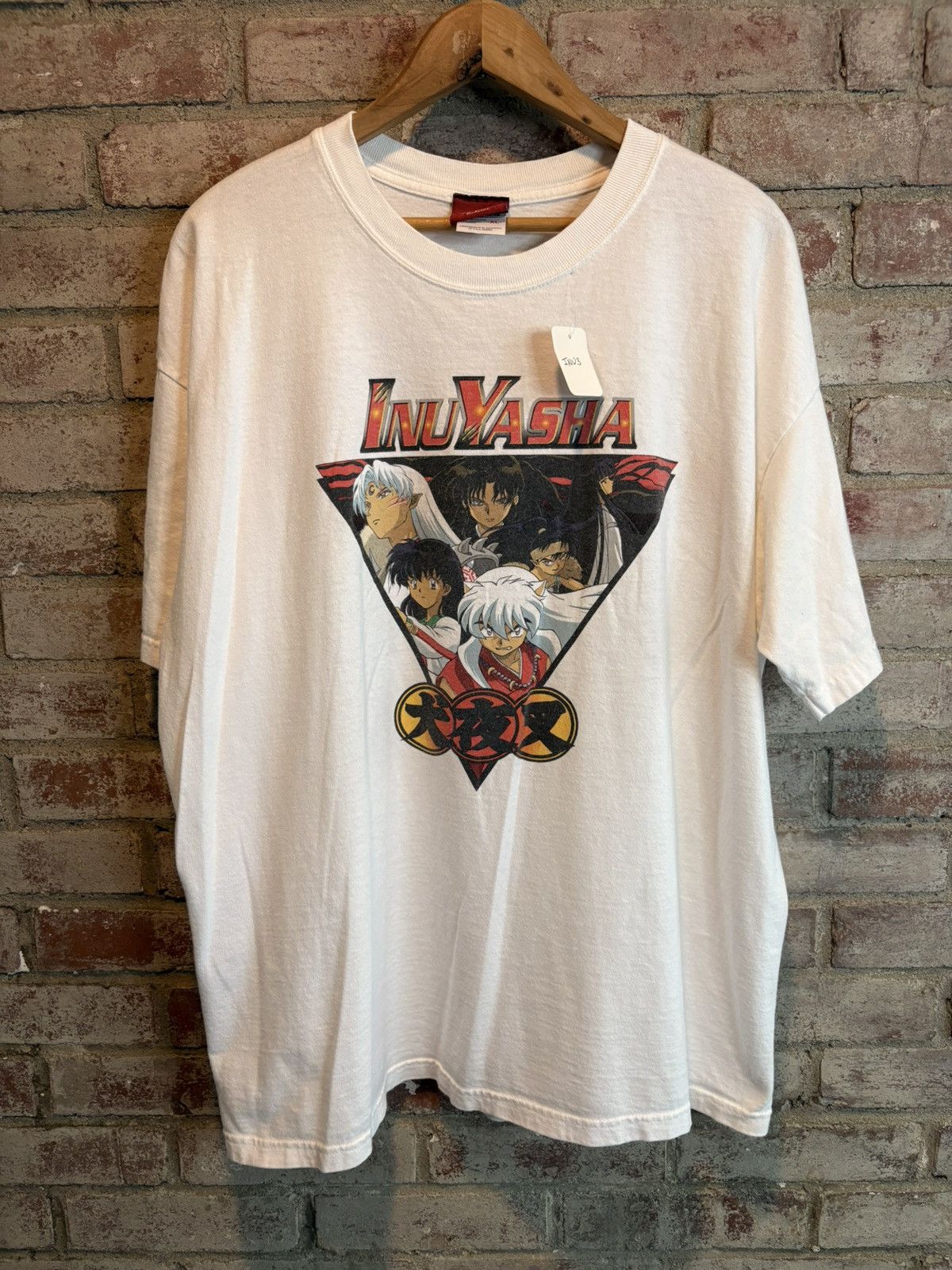 Anvil Vintage Y2K 2003 Inuyasha Anime Manga White Triangle T-Shirt Size US XL / EU 56 / 4 - 1 Thumbnail