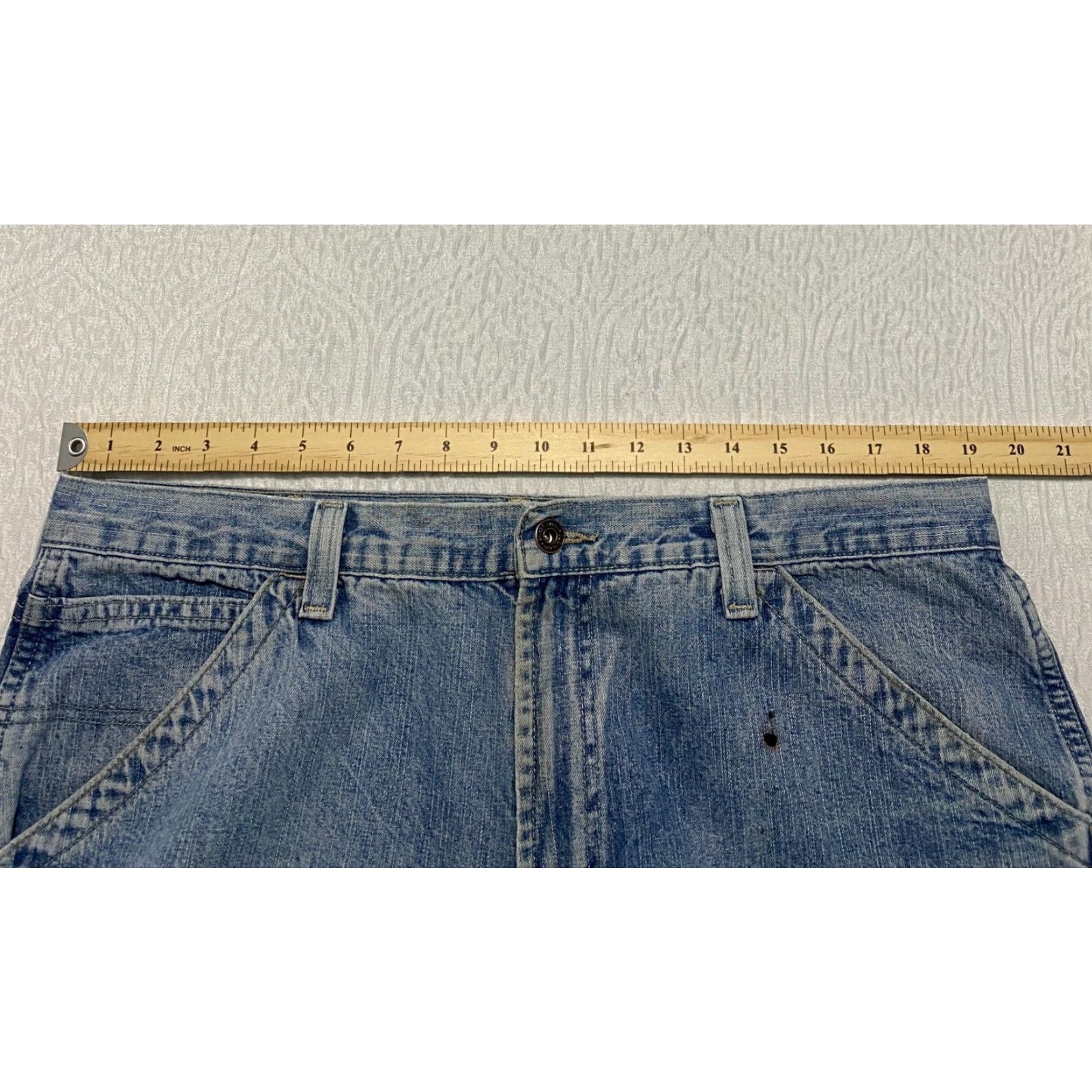 Old Navy VINTAGE Old Navy Painter's Jeans Men 38x33 Blue Denim Baggy Carpenter Wide-Leg Relaxed Size 38 Mens Jeans Vintage 80s 90s Size US 38 / EU 54 - 7 Thumbnail