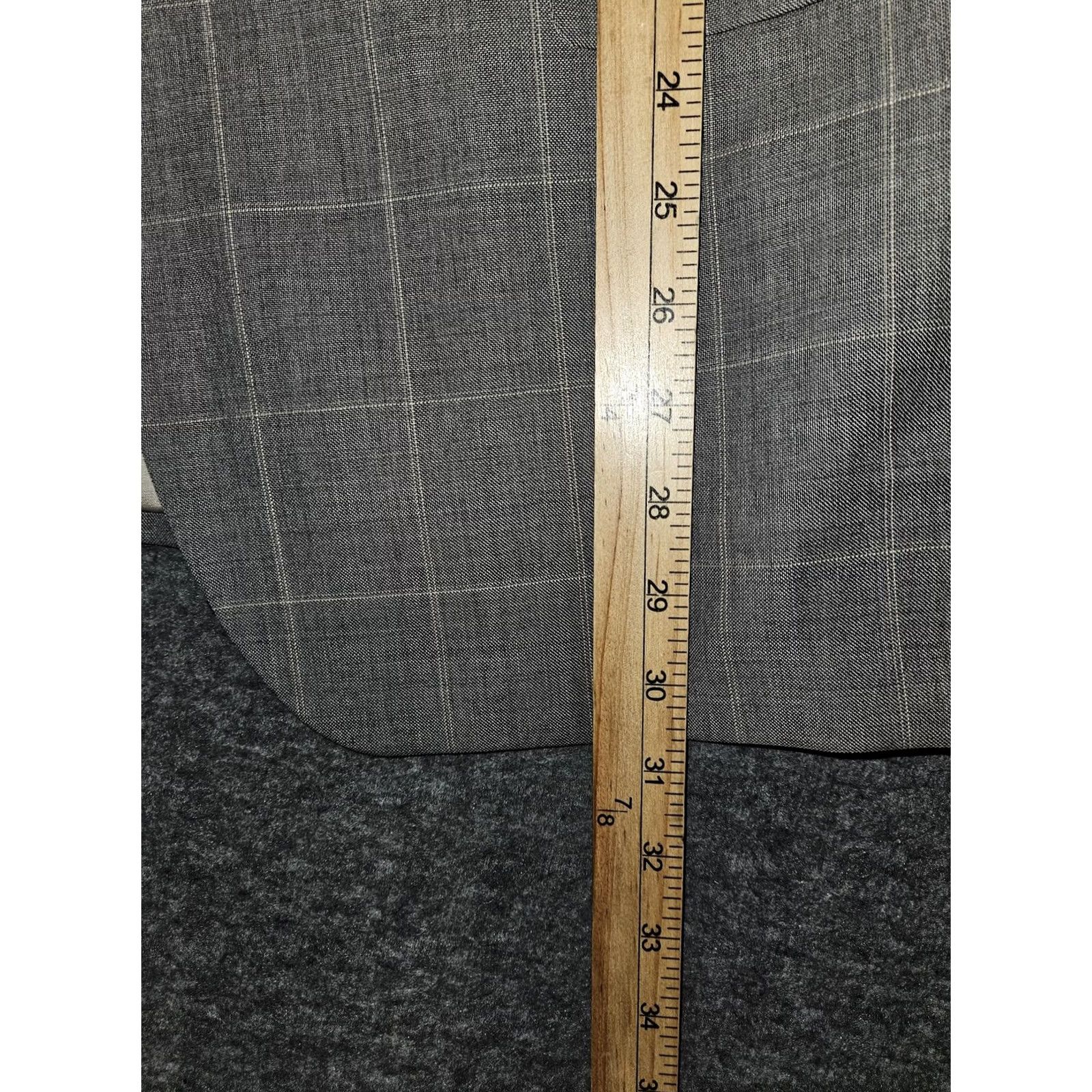 Ralph Lauren Ralph Lauren Blazer Mens 44S Gray Plaid Wool Jacket Dillard's Made in Canada Sport Coat Two-Button Notch Lapel Size 44R - 6 Thumbnail